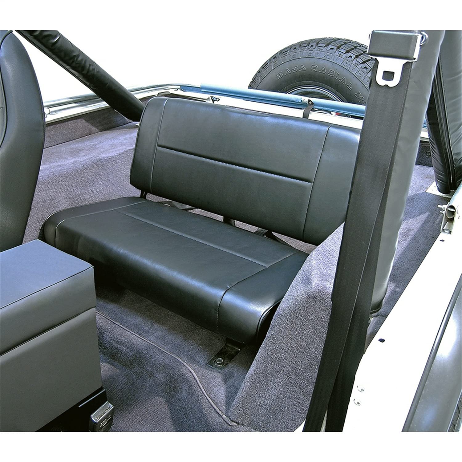 Rugged Ridge | Rear Seat, Fixed, Black | 13461.01 | Fits 1955-1995 Jeep CJ & Wrangler YJ