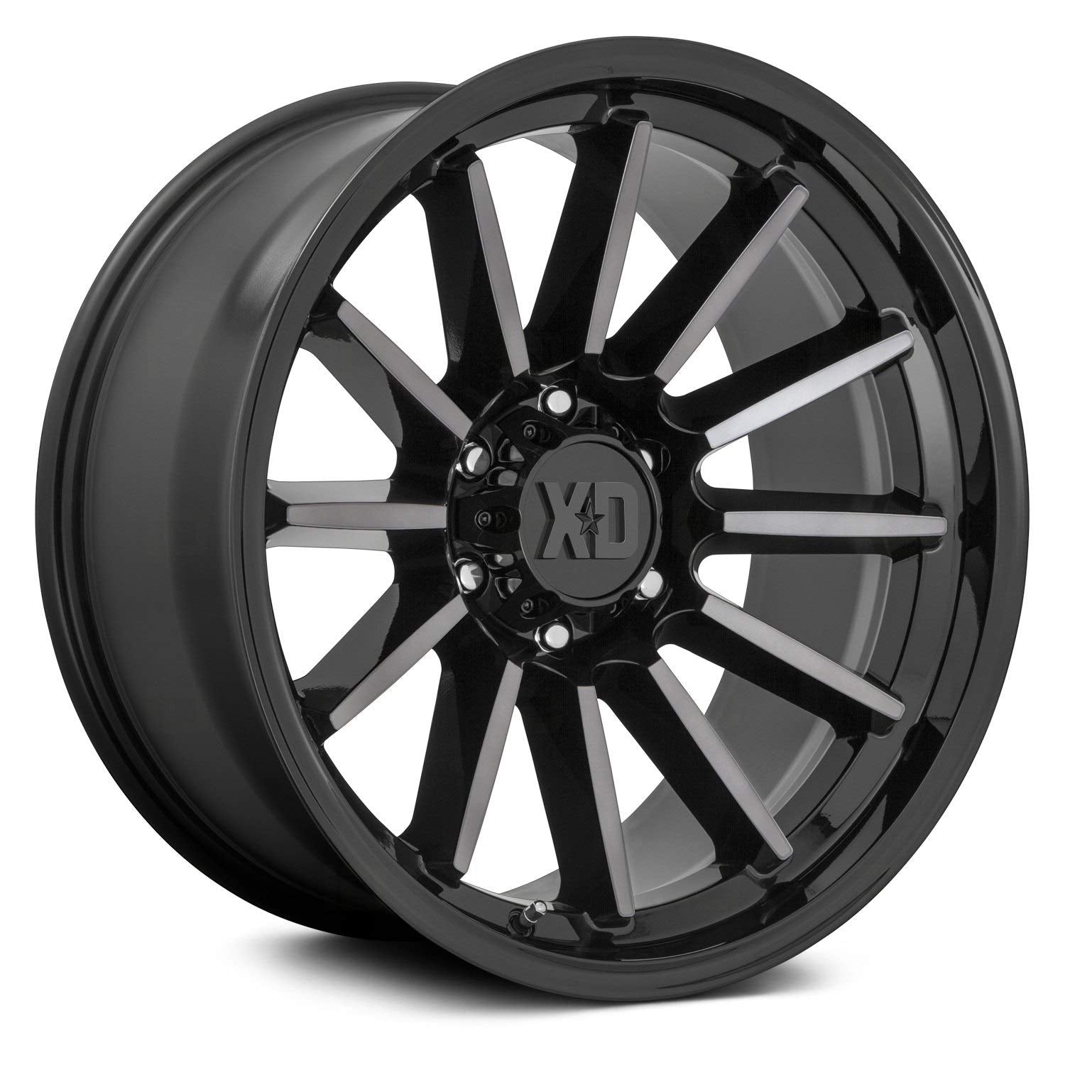17x9 XD855 LUXE, Bolt Pattern: 6x5.5/, Offset: 18, GLOSS BLACK MACHINED WITH GRAY TINT, set of 1