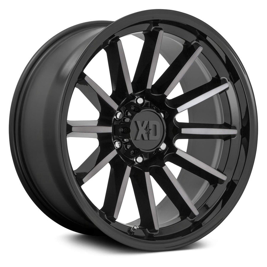 20x9 XD855 LUXE, Bolt Pattern: 6x5.5/, Offset: 18, GLOSS BLACK MACHINED WITH GRAY TINT, set of 1