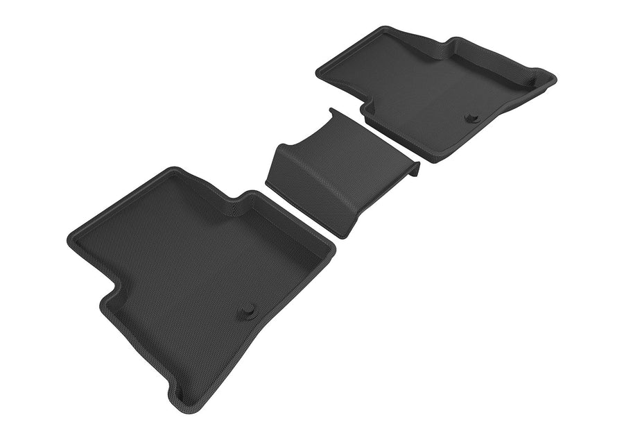 Second Row 3D MAXpider-L1KA04021509 Custom Fit All-Weather Floor Mat for Select Kia Sportage Models - Kagu Rubber (Black)