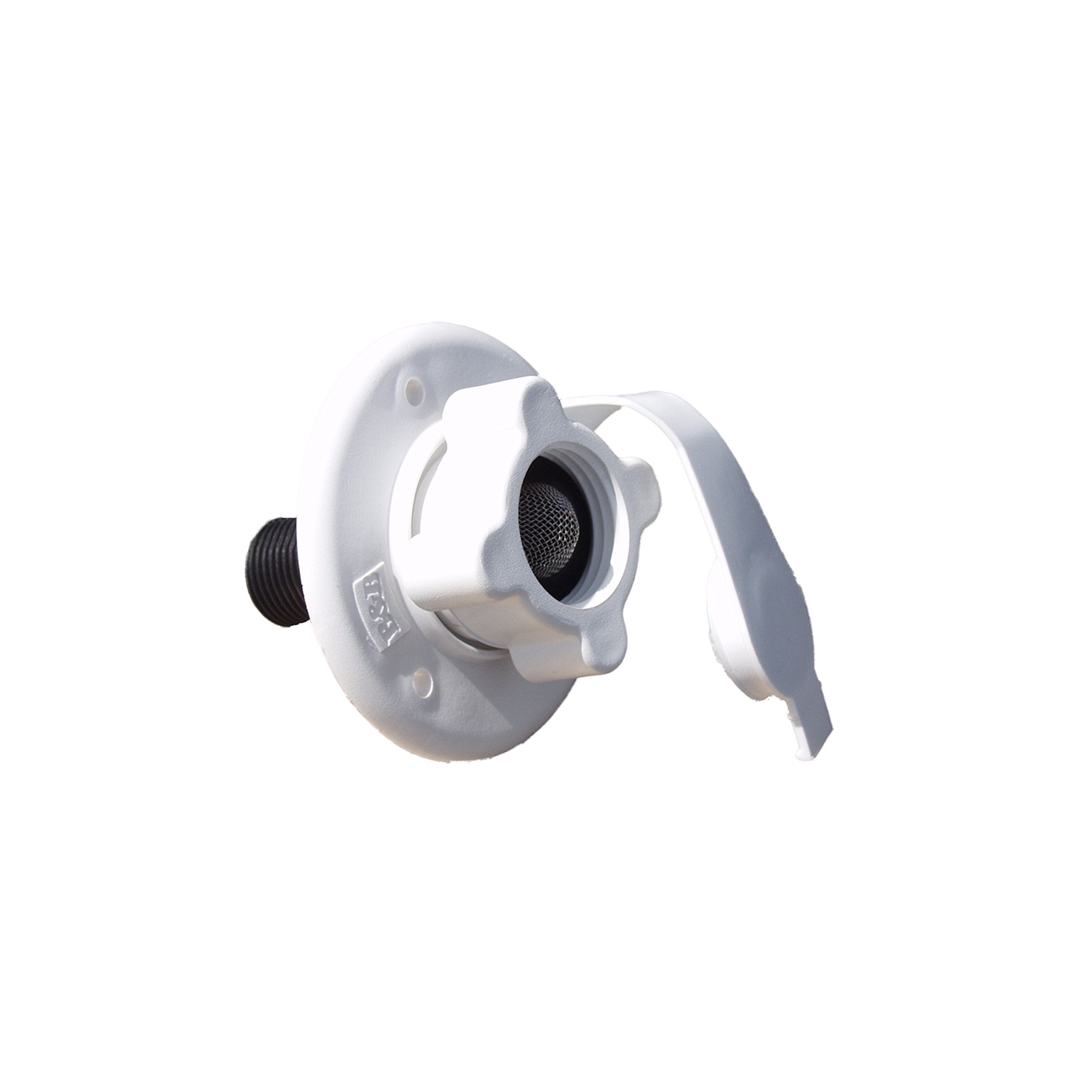 Plastic Check Valve Flusher JR Products 160-85-A-2PZ-A Polar White Water Inlet