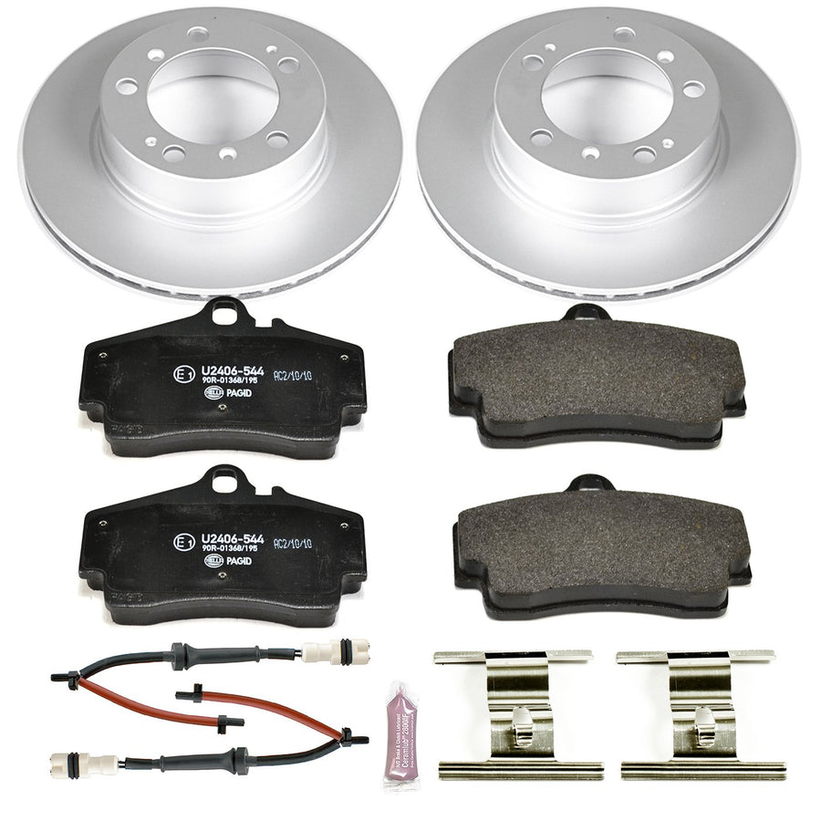 Rear Power Stop ESK857 Brake Kit Porsche and 2 Rear Sensor Wires For Porsche Boxster 1997-1999 [Model Specific]