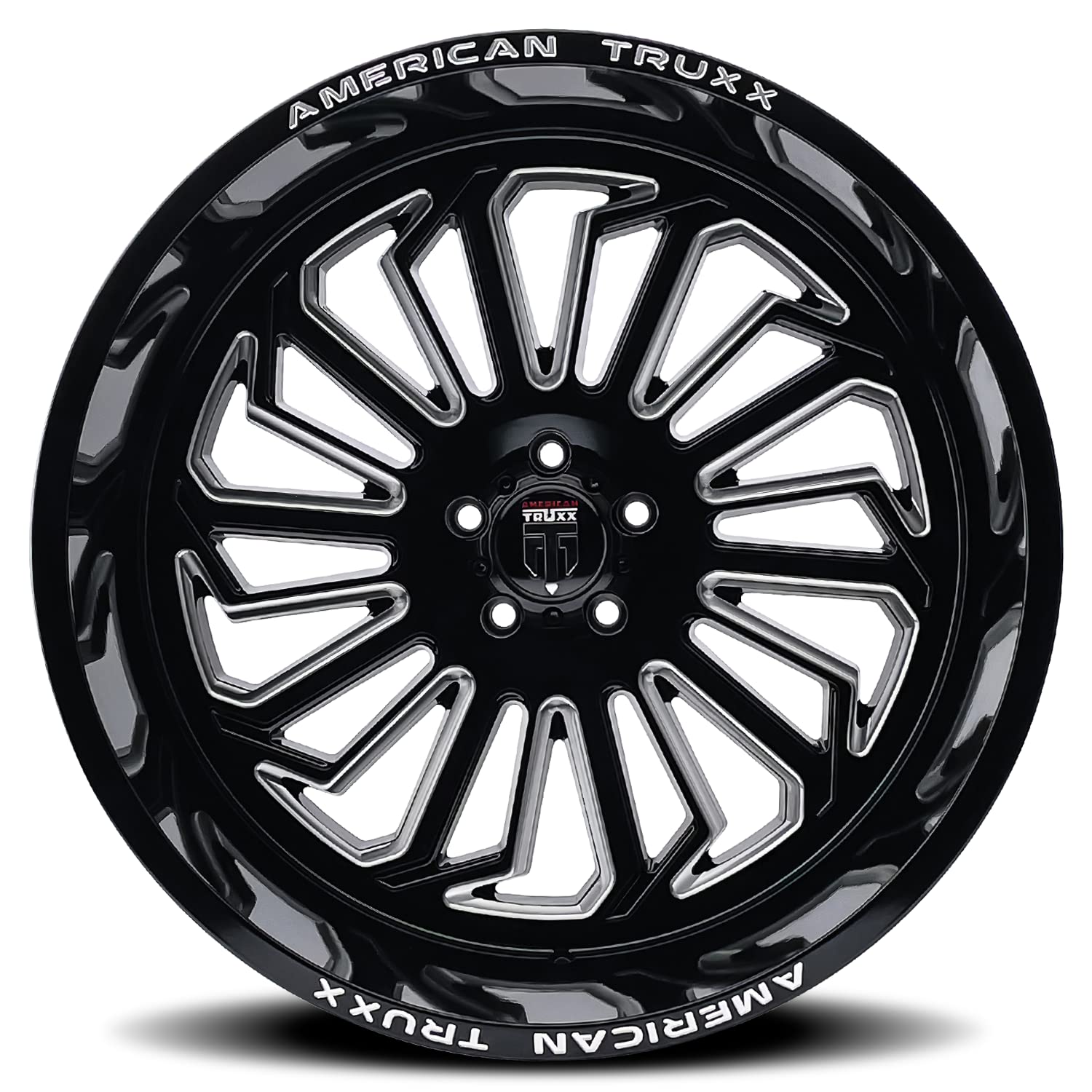 AT1916 American Truxx Butcher 20x10 8x180-24mm Black/Milled Wheel Rim 20" Inch