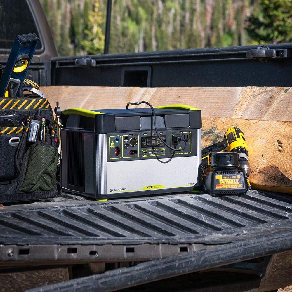 Goal Zero Yeti 1500X Portable Power Station - w/ 1,516 Watt Hours Battery Capacity, USB Ports & AC Inverter - Rechargeable Solar Generator for Camping, Travel, Outdoor Events, Off-Grid & Home Use