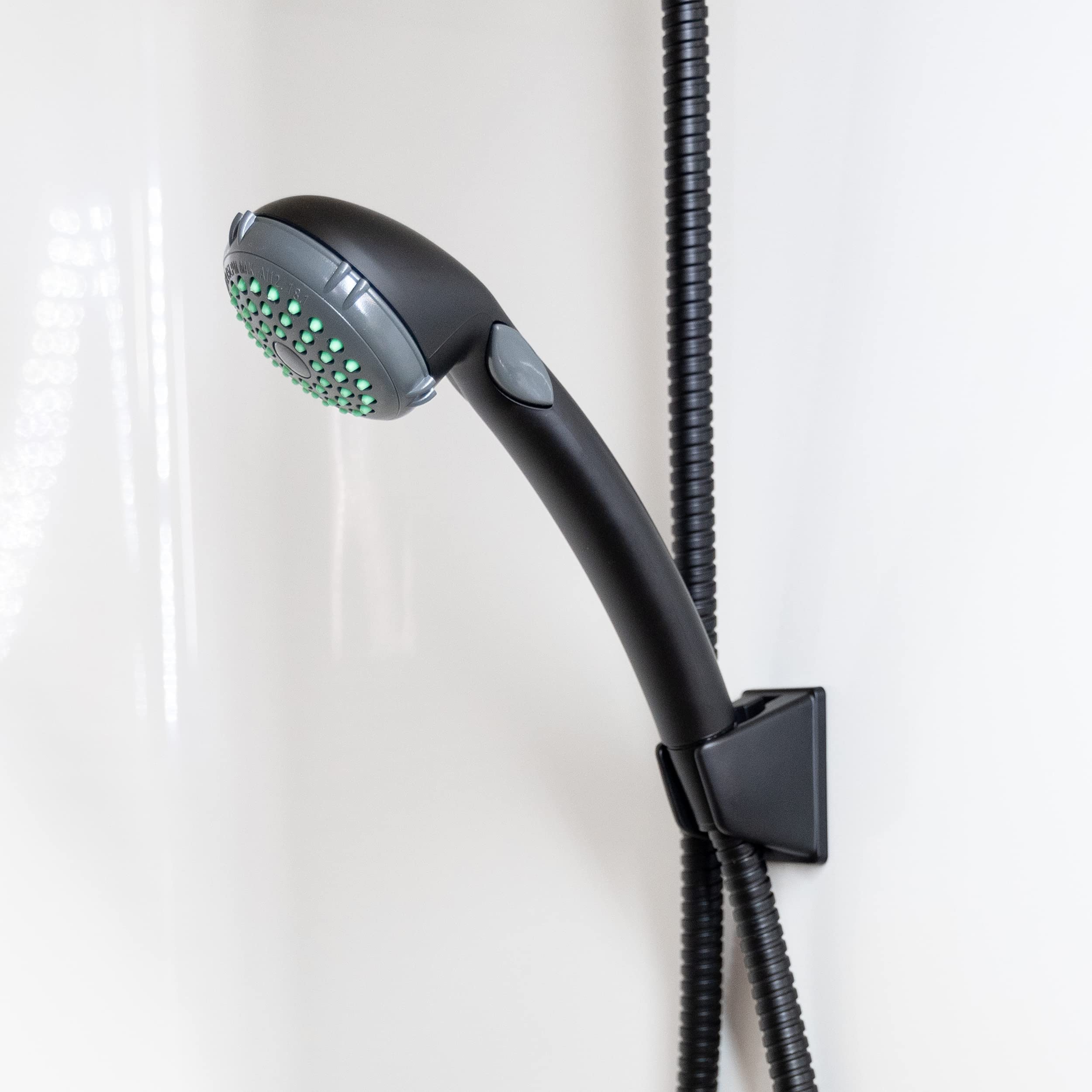 Dura Faucet RV Handheld Shower Wand Bracket Holder DF-SA156-MB, Mounting Screws Included (Matte Black)