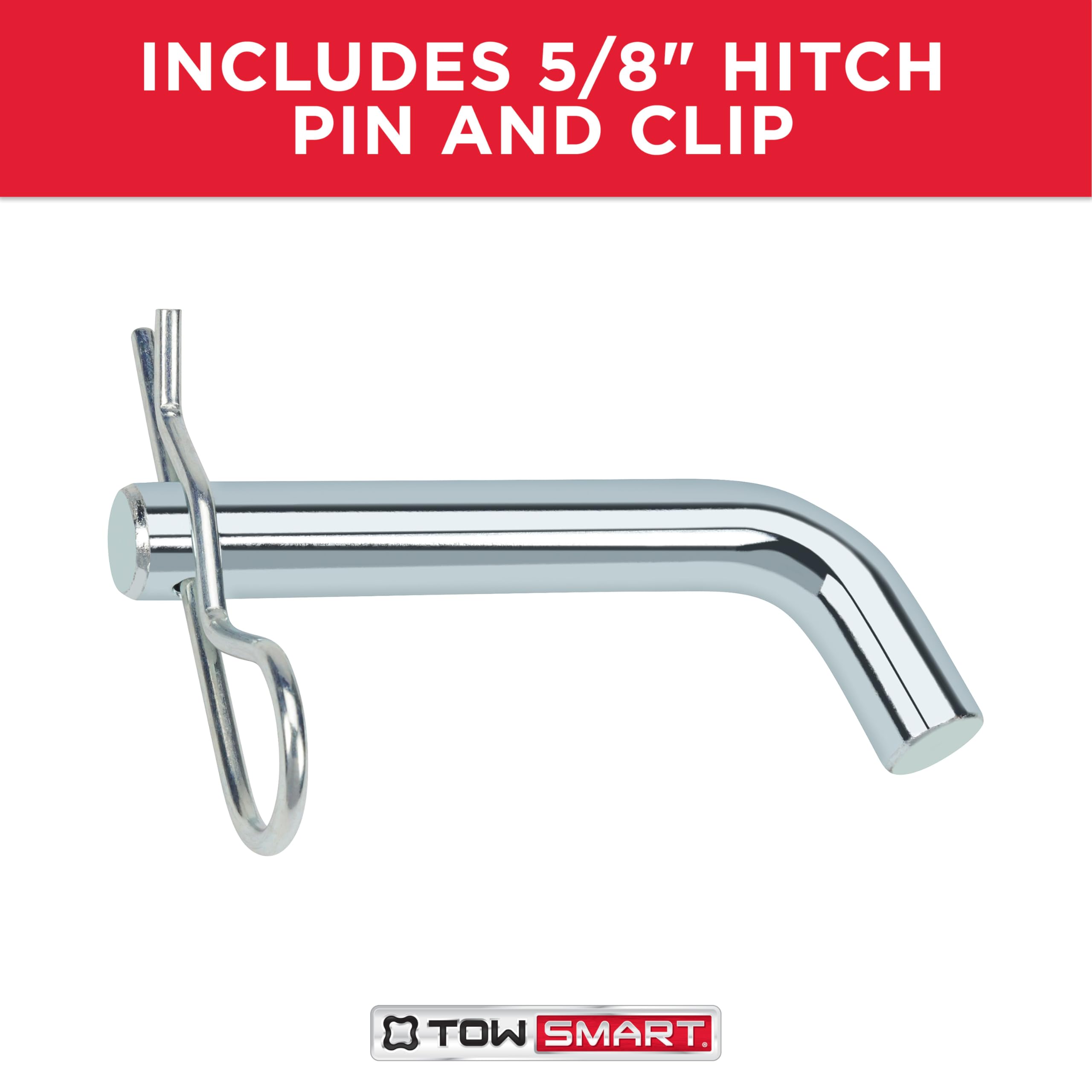 Adjustable TowSmart Tri-Ball Mount Hitch, 6,000-10,000 lbs Capacity, 2'' Receiver, 11.5'' Height Adjustment, Corrosion-Resistant, Fits Class III & IV