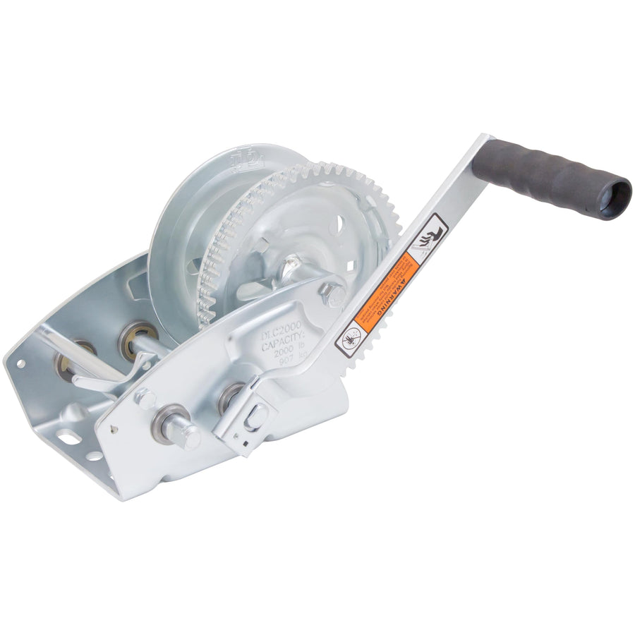 Pulling Winch Dutton-Lainson Company (DL2000) - Rust-Resistant Finish for Horizontal Pulling, Lifting and Hauling - 2000 lb Capacity, 2 Speed Plated, 12.4:1 Low Gear Ratio, Manual - Made in USA