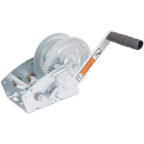 Pulling Winch Dutton-Lainson Company (DL2000) - Rust-Resistant Finish for Horizontal Pulling, Lifting and Hauling - 2000 lb Capacity, 2 Speed Plated, 12.4:1 Low Gear Ratio, Manual - Made in USA