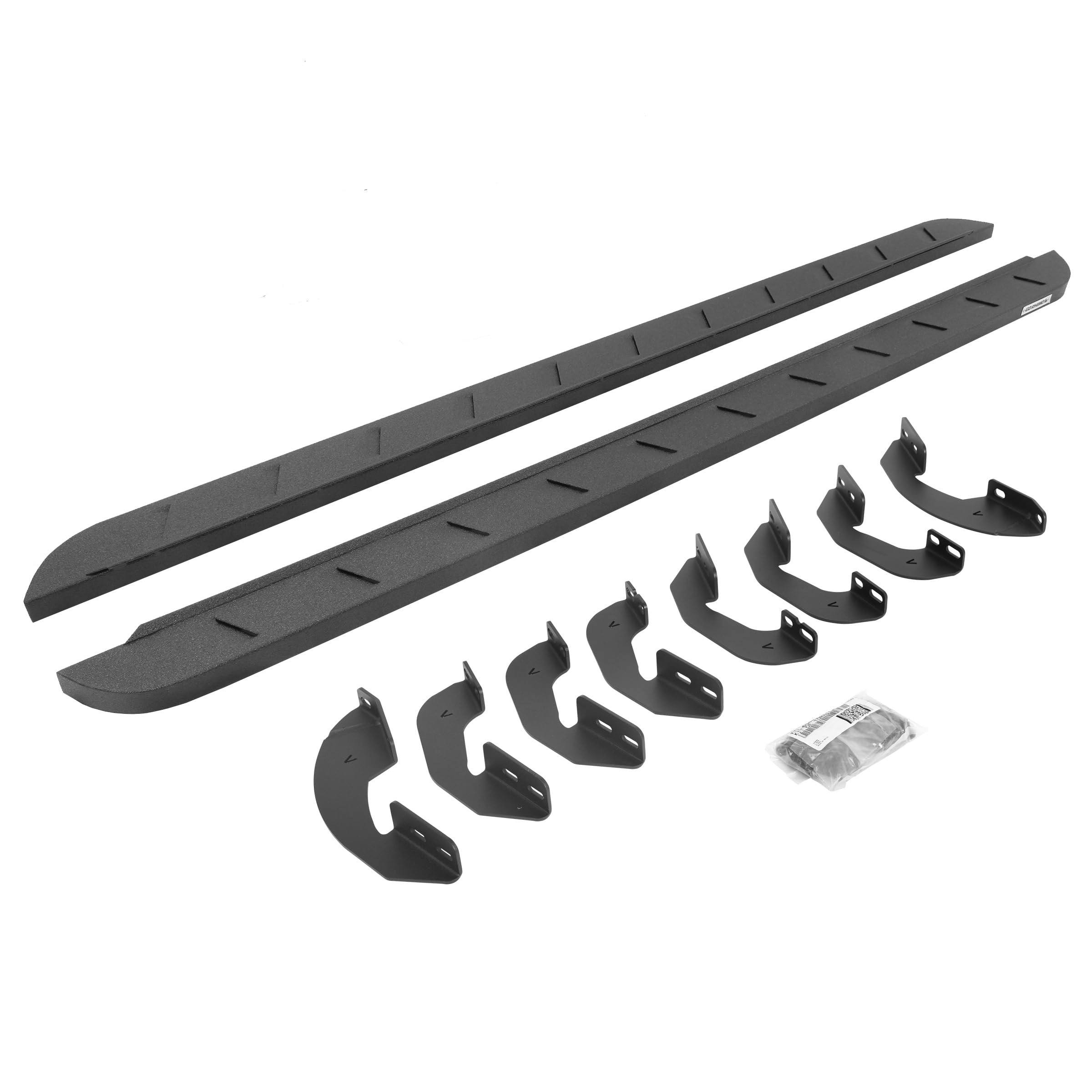 RB10 Slim Running Boards & Brackets Go Rhino | Galvanized Steel, Protective Bedliner Coating | 63443973ST | Fits 2023-2024 Toyota Sequoia
