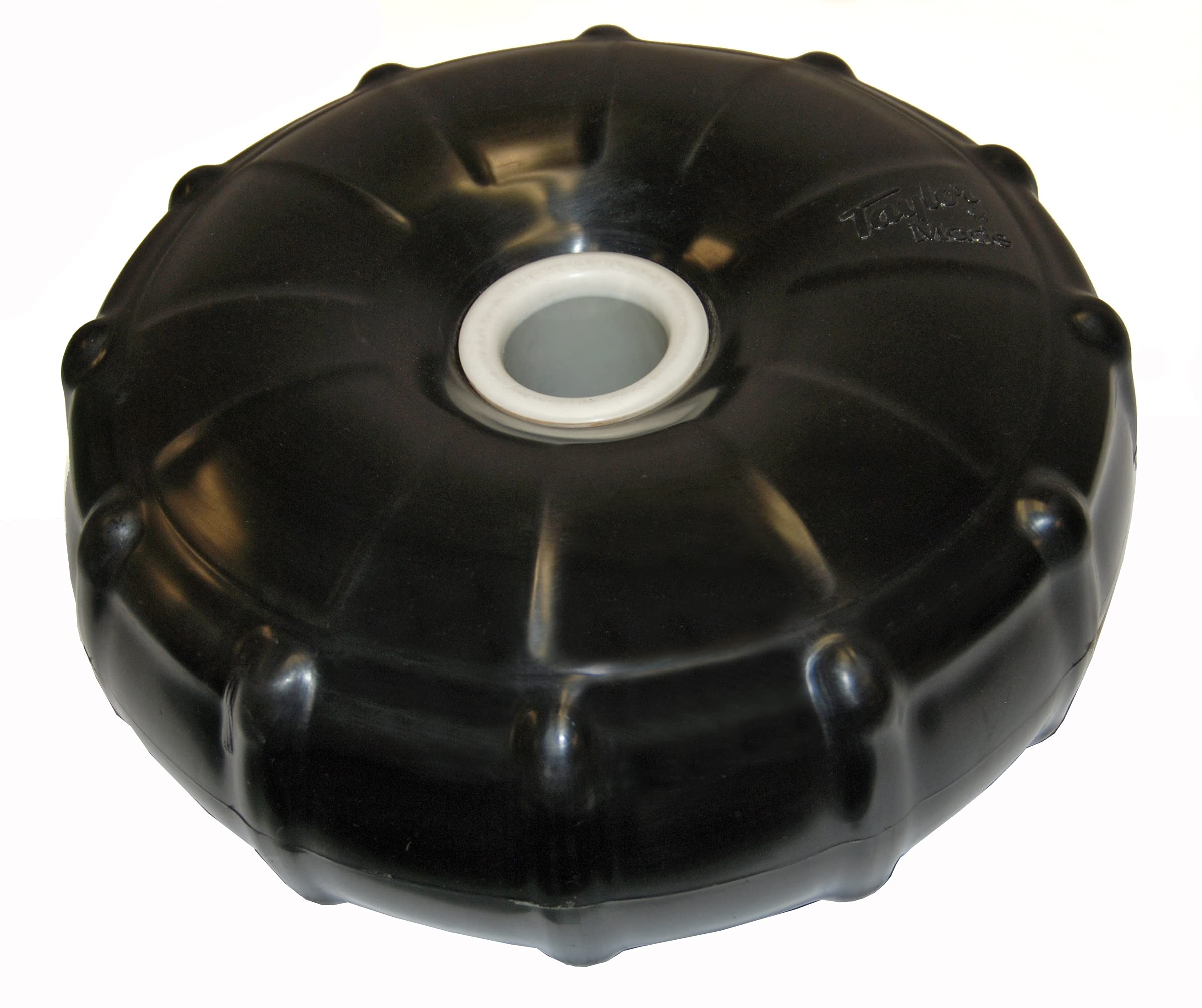 14" Taylor Made Black Dock Post Wheel with Heavy-Duty Marine-Grade Vinyl, Wear-Resistant Center Axle Bushing - 2020108500