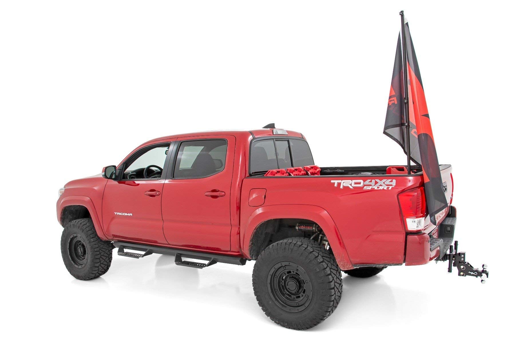 Rough Country Flag Pole Holder Universal Bed Rail w/Flag Pole - 117503