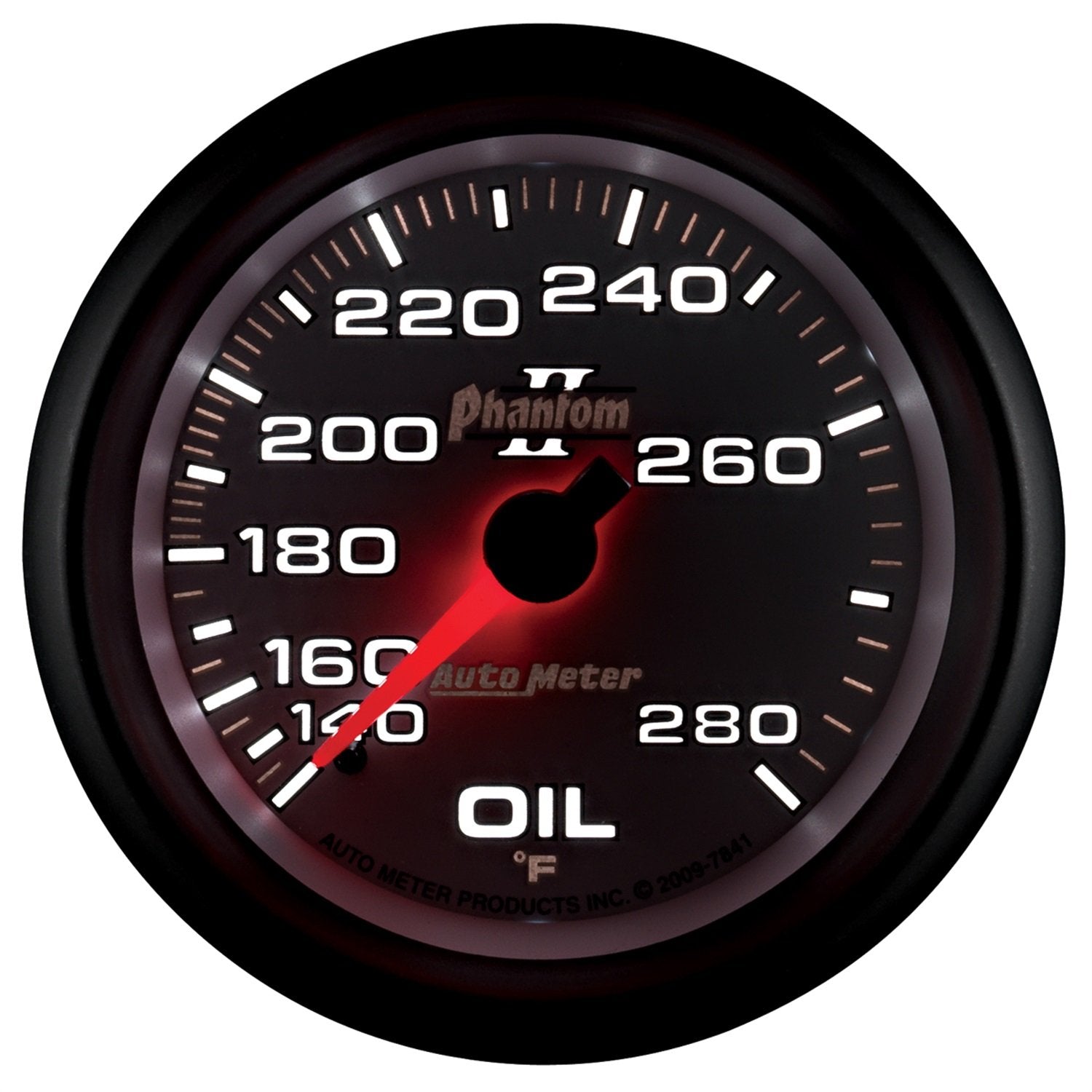 Auto Meter Phantom II 2-5/8" 140-280 F Mechanical Oil Temperature Gauge 7841
