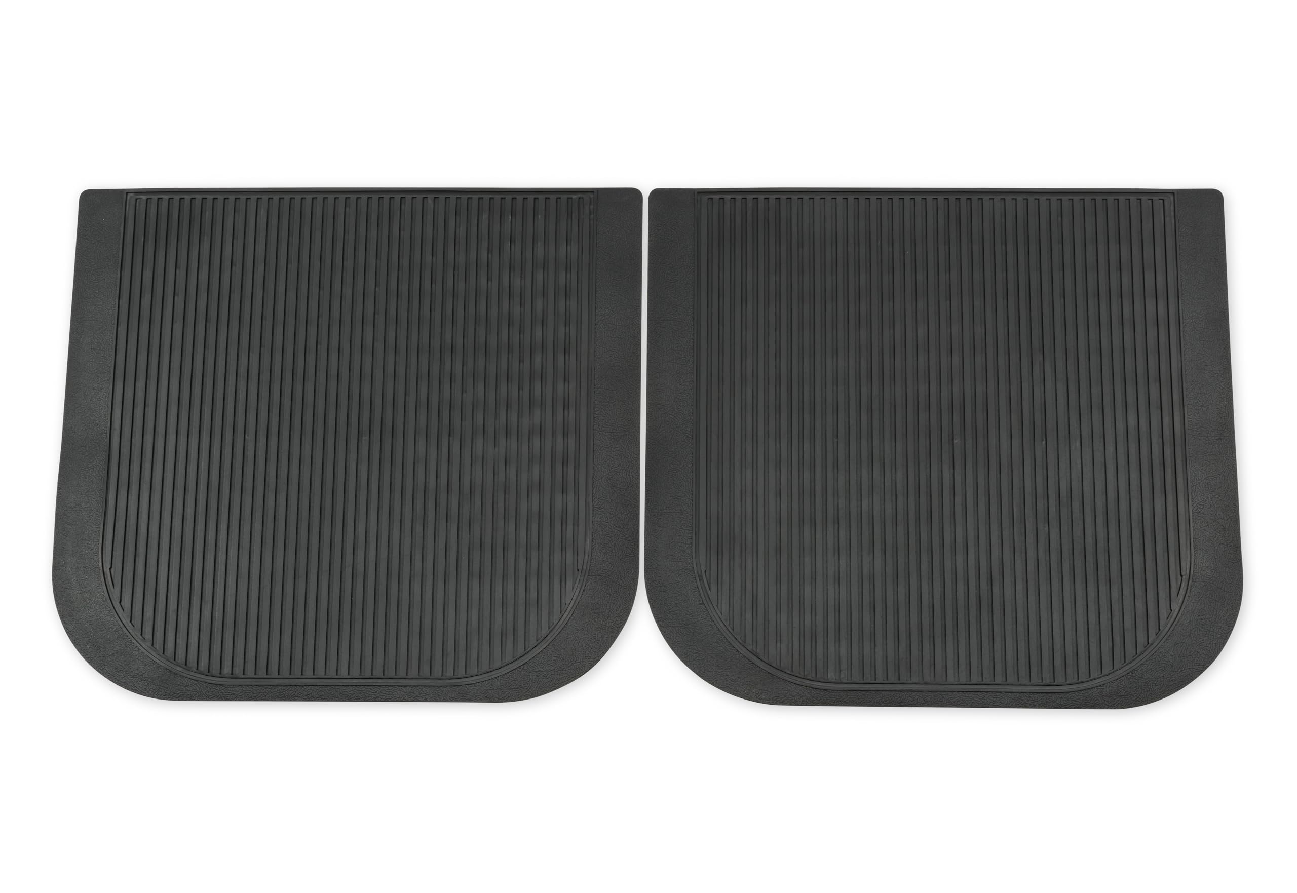 Scott Drake Floor Mats Black Rubber Featuring Official Ford Running Horse Logo, Compatible with 1964-1973 Ford Mustang, Model C5ZZ-6513086-BK