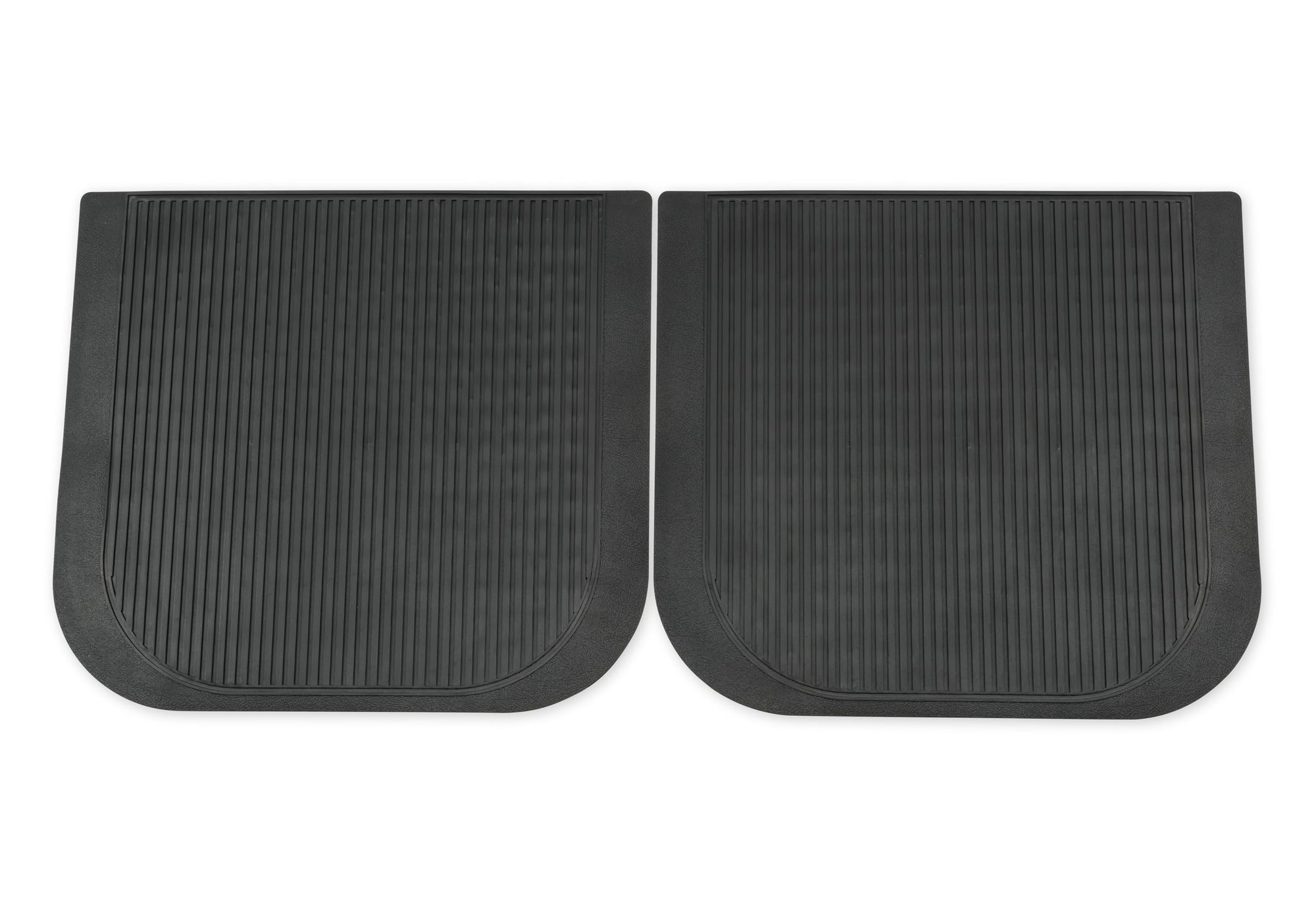 Scott Drake Floor Mats Black Rubber Featuring Official Ford Running Horse Logo, Compatible with 1964-1973 Ford Mustang, Model C5ZZ-6513086-BK