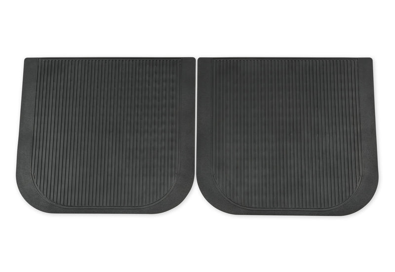 Scott Drake Floor Mats Black Rubber Featuring Official Ford Running Horse Logo, Compatible with 1964-1973 Ford Mustang, Model C5ZZ-6513086-BK