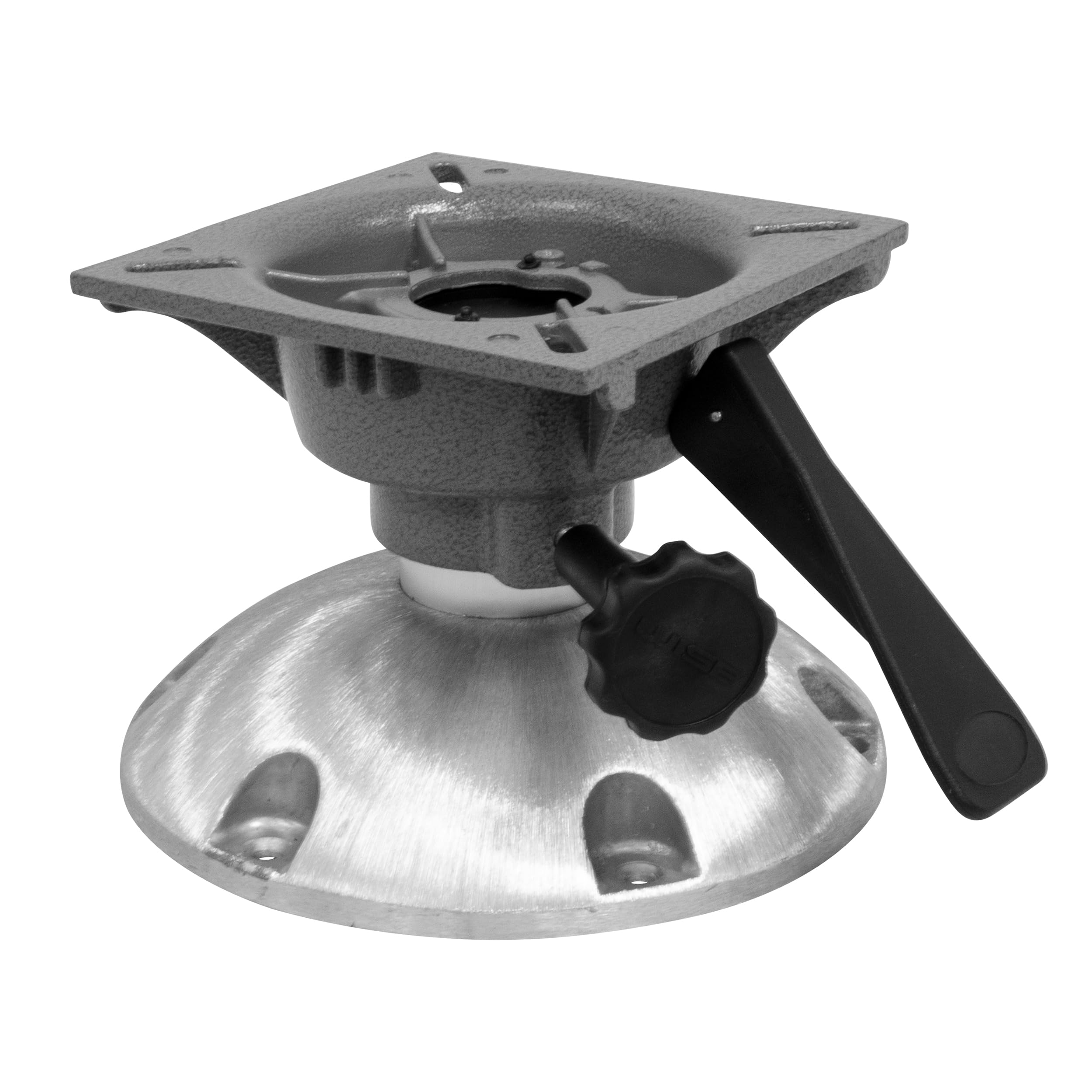 8WP24-6S Wise - 6" Fixed Height Seat Pedestal with Swivel Seat Spider, Tension Adjust Knob and Locking Lever