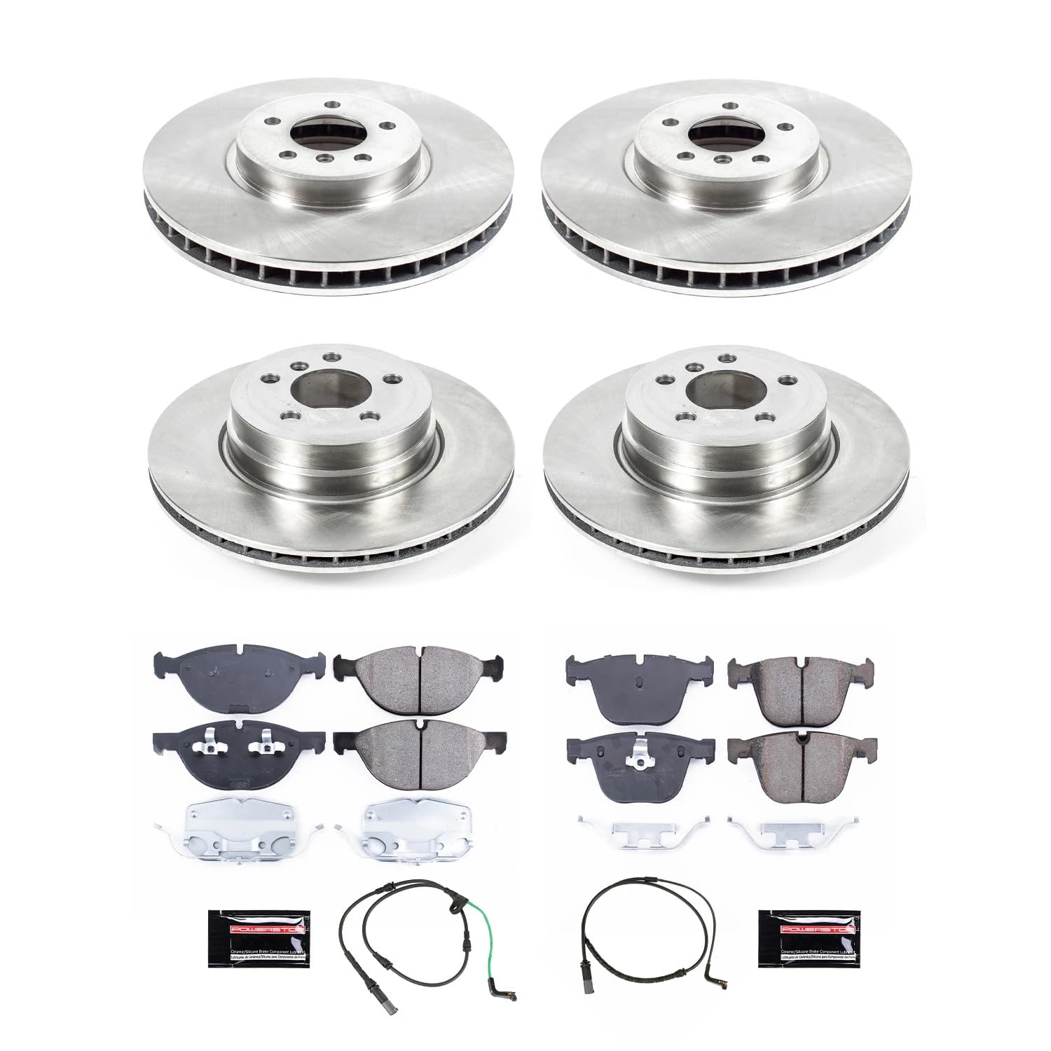 Power Stop KOE8884 Autospecialty Front and Rear Stock Replacement Brake Pad and Rotor Kit For BMW X6 2010 [Model Specific]