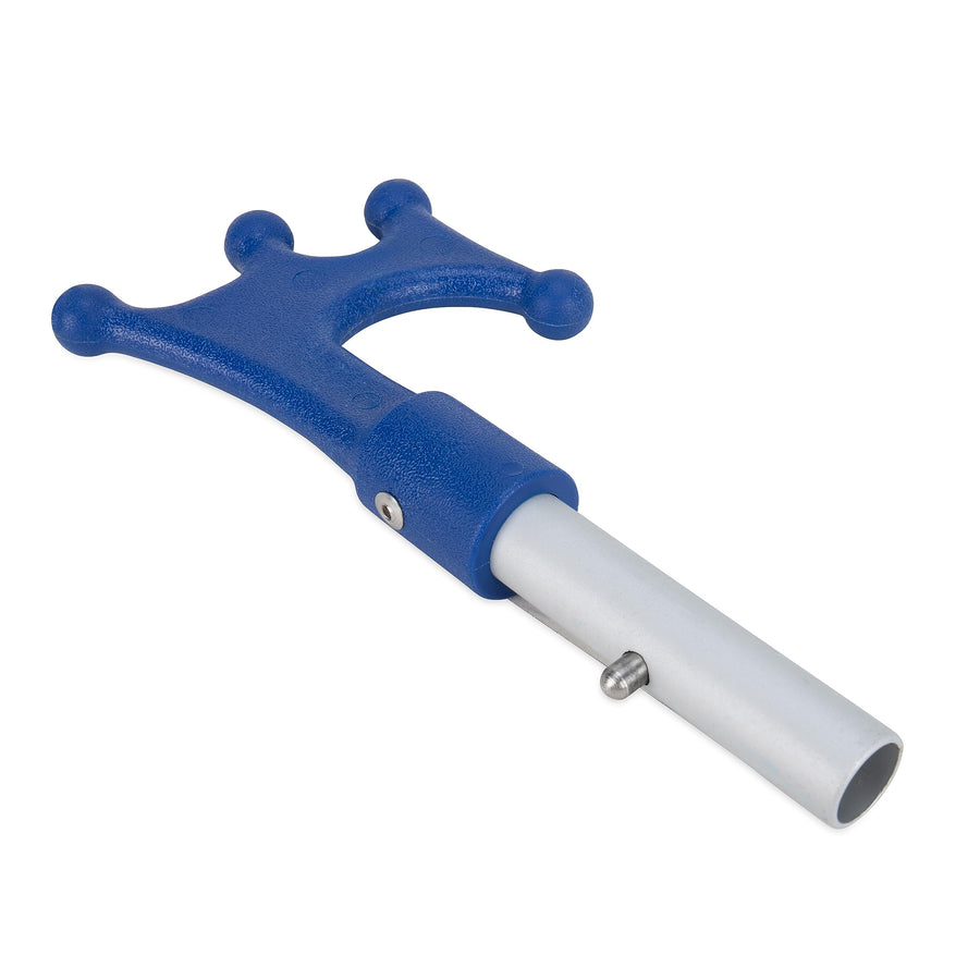 Camco Multi-Purpose Camper/RV Fixed Length Handle | Features an Ergonomic Tear-Drop Design | Anodized Aluminum Construction | Great for Use on Trailers, Boats, Homes, and More (41902)