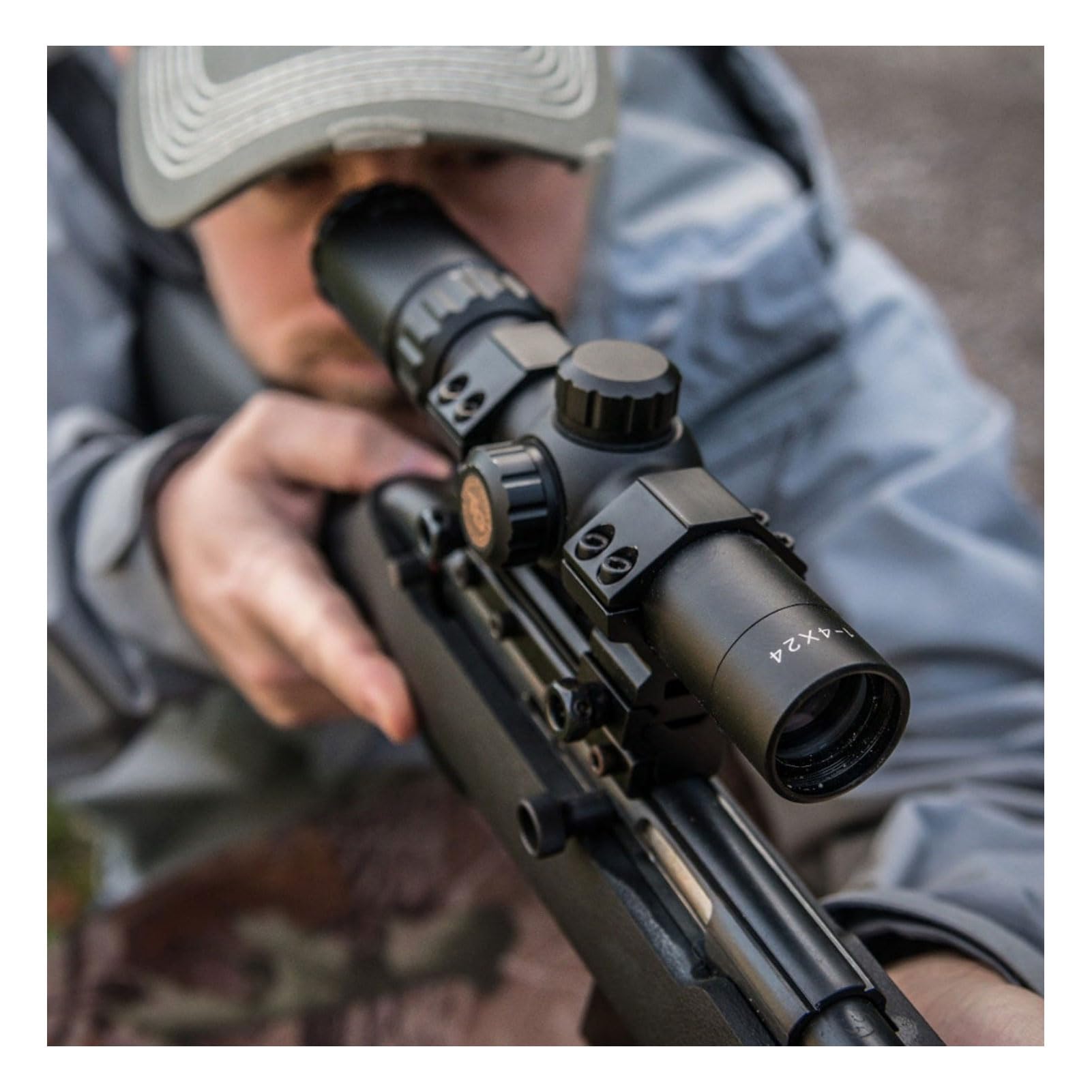 30mm TRUGLO TruBrite 30 Hunter Compact Waterproof, Shockproof, Fogproof Gun Hunting Scope, 1-4 x 24mm, Matte Black