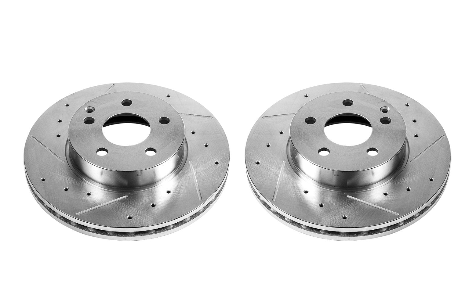 Power Stop EBR876XPR Evolution Front Drilled and Slotted Rotor (Pair) For Mercedes-Benz C250, Mercedes-Benz C300, Mercedes-Benz E250, Mercedes-Benz SLK250 [Model Specific]