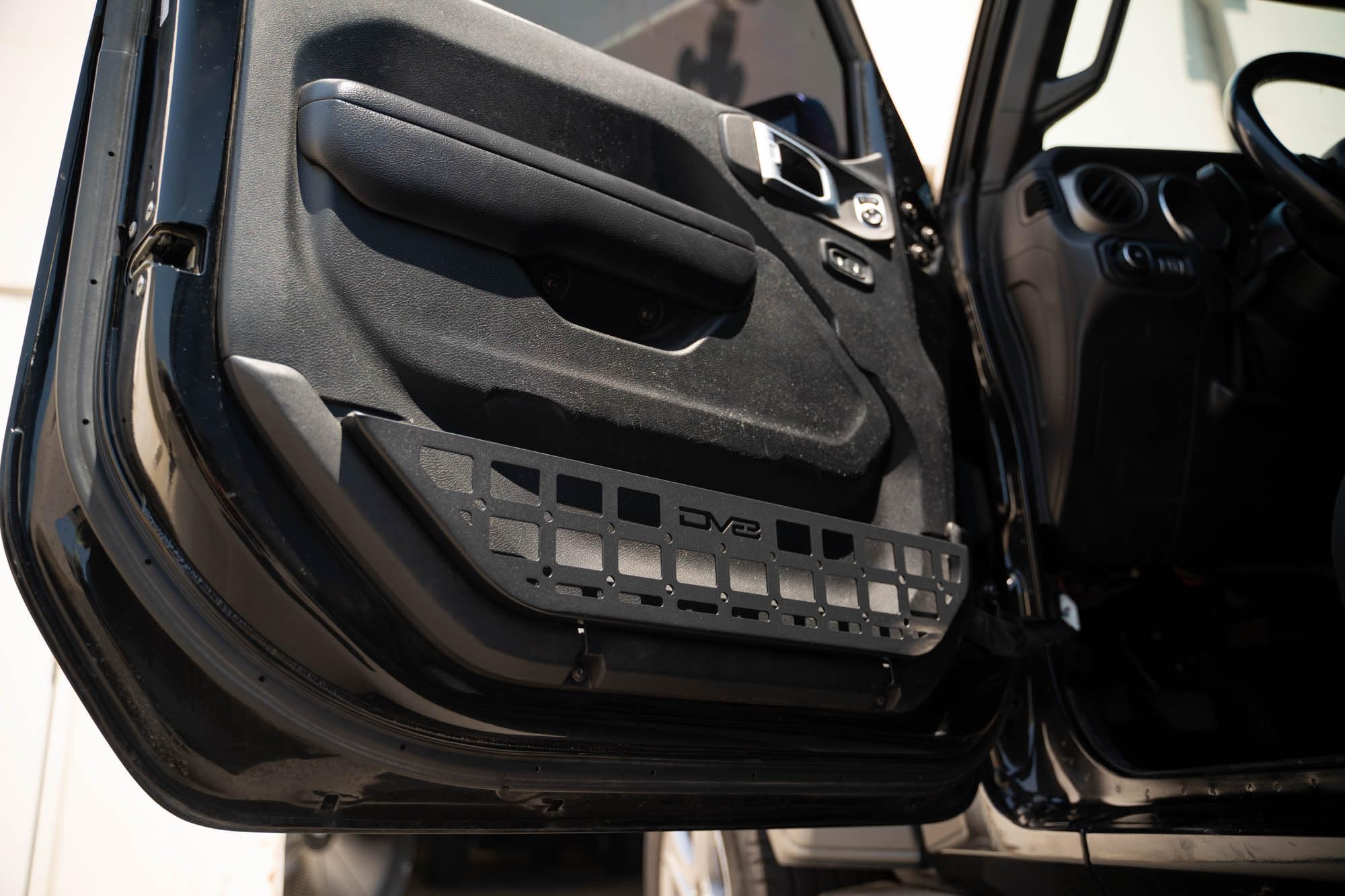 Slim DV8 Offroad Front Door Molle Pockets for 2018-2025 Jeep Wrangler JL & 2020-2025 Gladiator JT | Replaces The Weak Factory Netting | Molle Panel Design | Slimmer Width for Improved Legroom | Pair