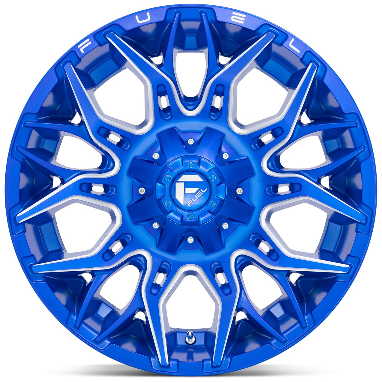D770 TWITCH FUEL OFF-ROAD 20X9, 8X170, 5.04, 1mm ANODIZED BLUE MILLED - D77020901750