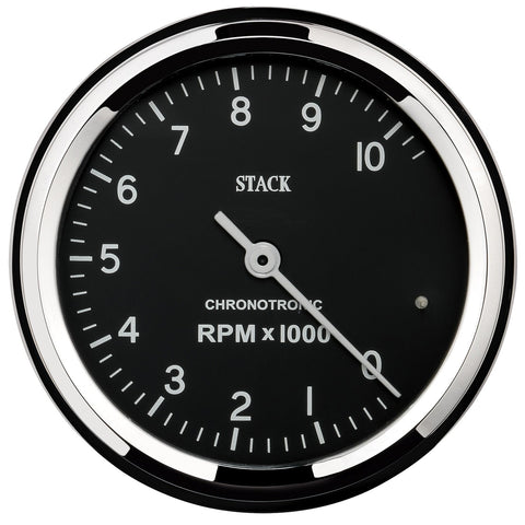 80mm Stack ST901096 Black 0-10k RPM Chronotronic Tachometer