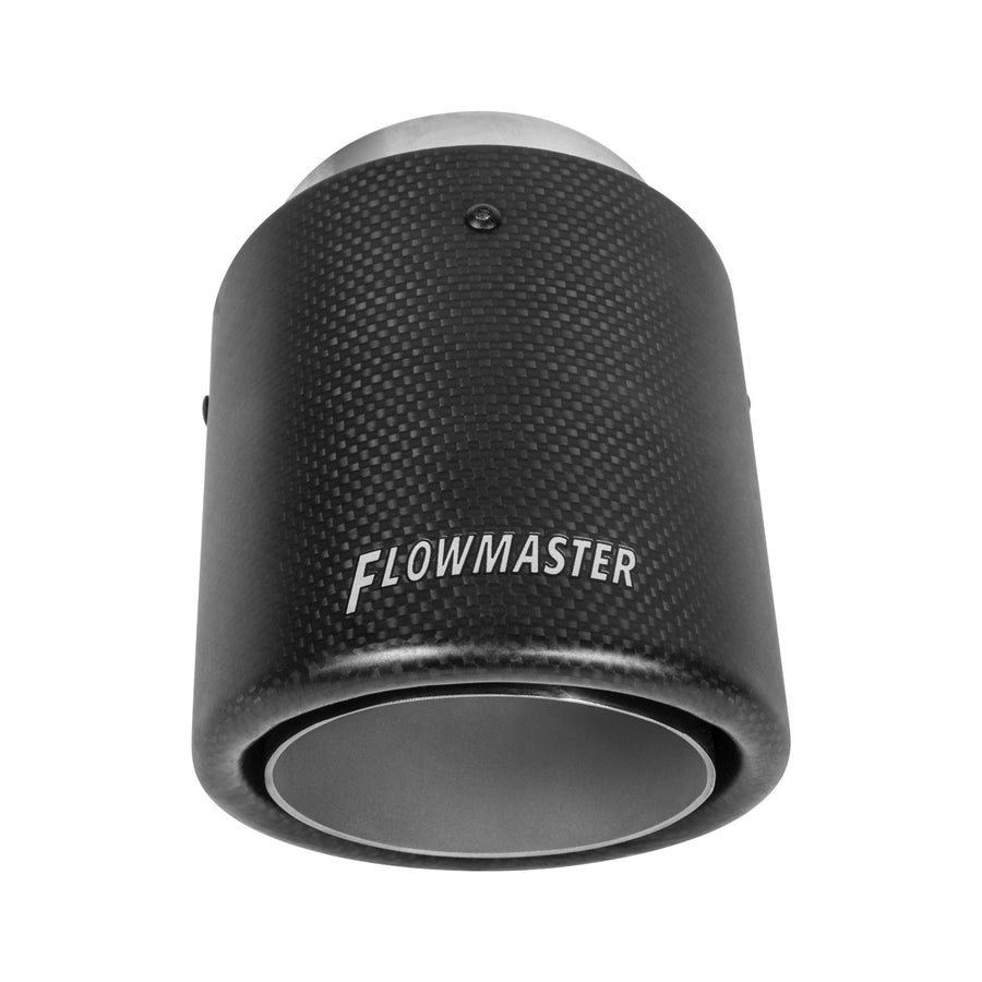 Flowmaster Exhaust Tip 15401 4 Inch Rolled Angle Cut Carbon Fiber Fits 3 Inch Tubing - Weld On