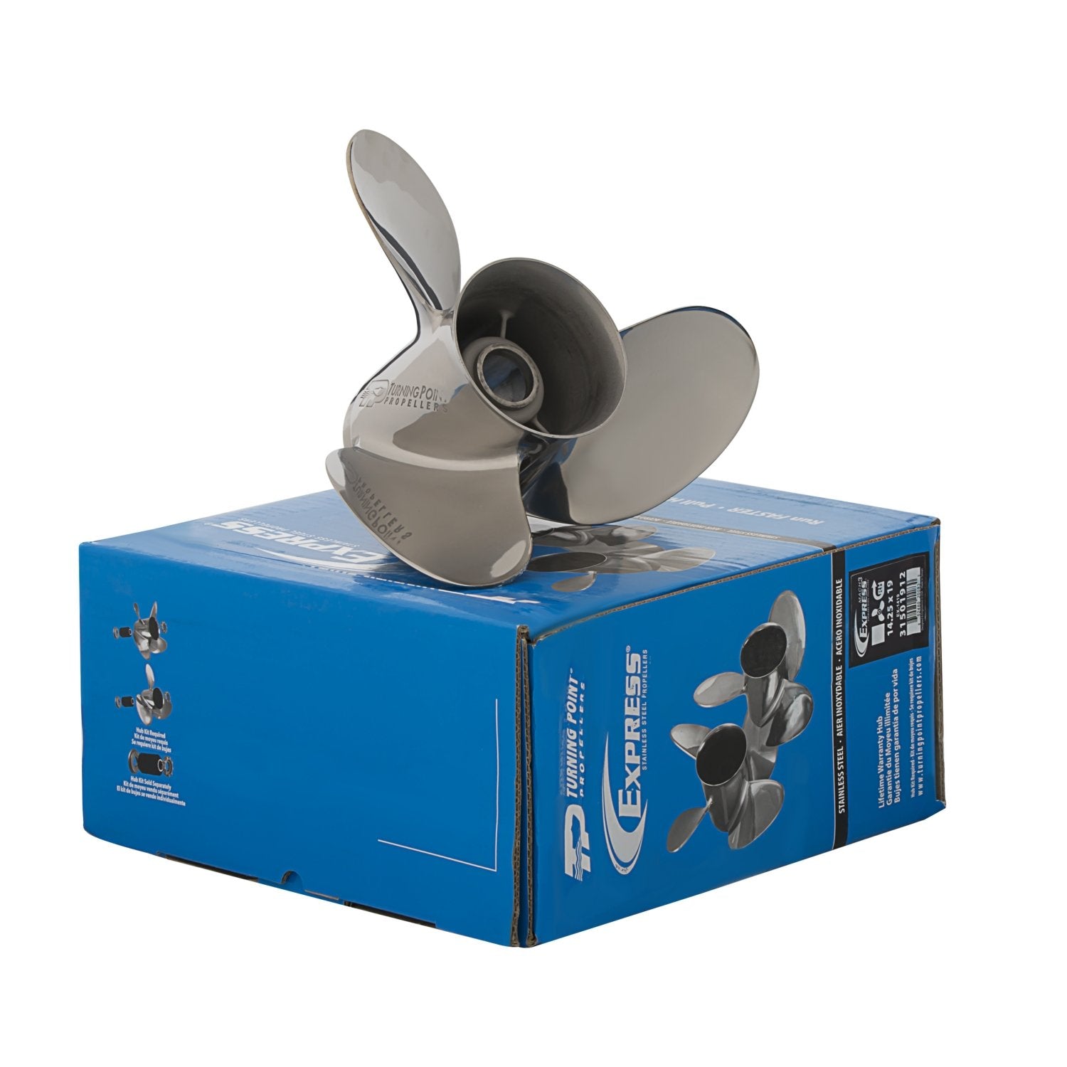 Turning Point 31501912 Propeller Express Right Stainless 3-Blade Propeller (14-1/4 X 19)