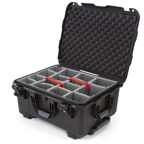 Waterproof NANUK 950 Hard Case with Wheels and Padded Divider - Black