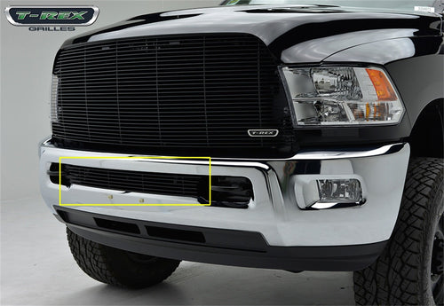 2013-2018 Ram 2500, 3500 T-Rex Grilles Billet Bumper Grille, Black, 1 Pc, Insert - PN #25452B
