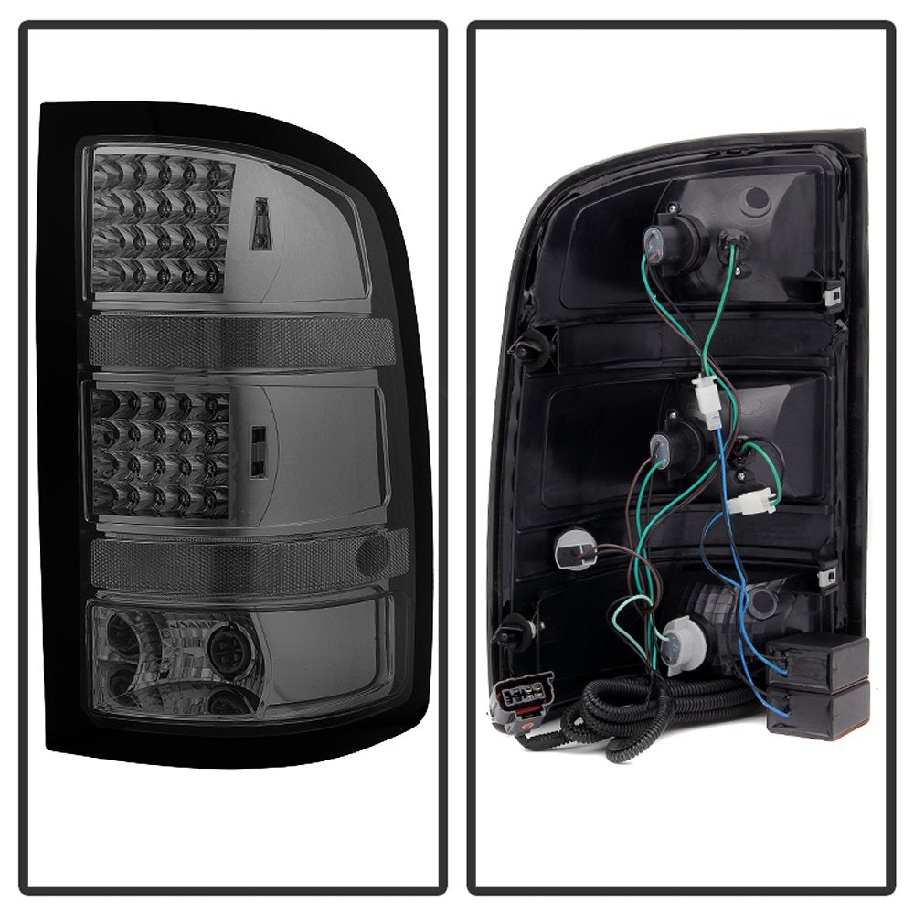 Tail Light Xtune ALT-JH-GS07-LED-SM (GMC Sierra 1500 07-13 2500HD/3500HD 07-14 (does not fit 3500HD Dually Models) LED s - Smoked)