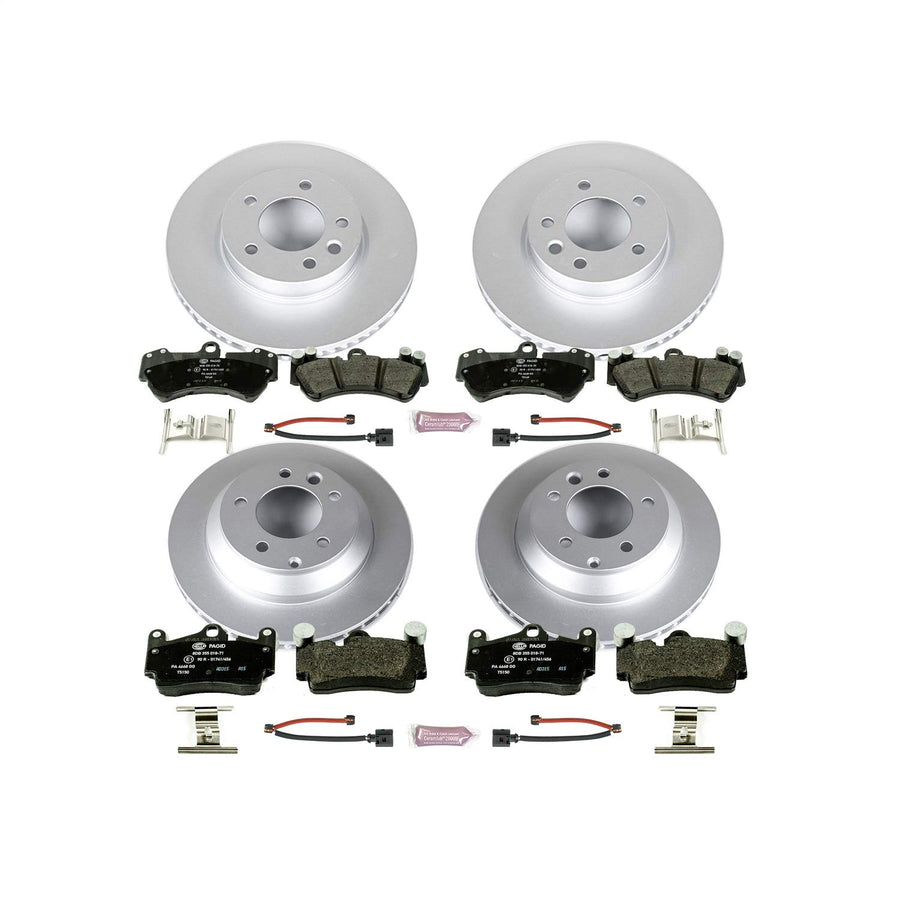 Power Stop ESK4495 Euro-Stop Brake Kit Front and Rear For Porsche Cayenne 2003-2006, Porsche Cayenne 2008-2010, Volkswagen Touareg 2004-2006 [Model Specific]