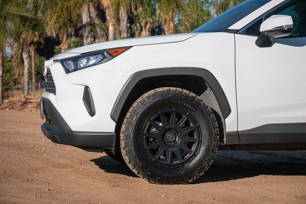 17 x 8/5 x 4.5 ICON Alloys Ricochet, Satin Black, 38mm Offset, 6" BS, 7017806560SB