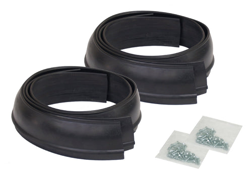 Flexy Flares Pacer Performance Black 2-1/2" x 58" Standard Duty Rubber Fender Extension Kit - 4 Piece