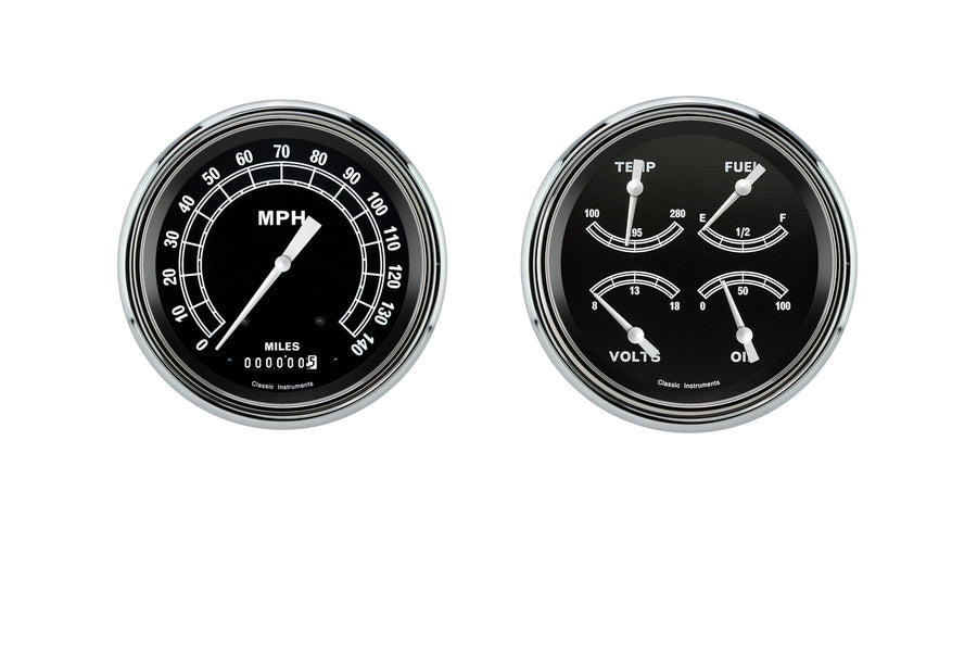 CT47TR52 Classic Instruments 1947-1953 Chevy Truck Traditional - Speedometer & Quad Gauge - GM