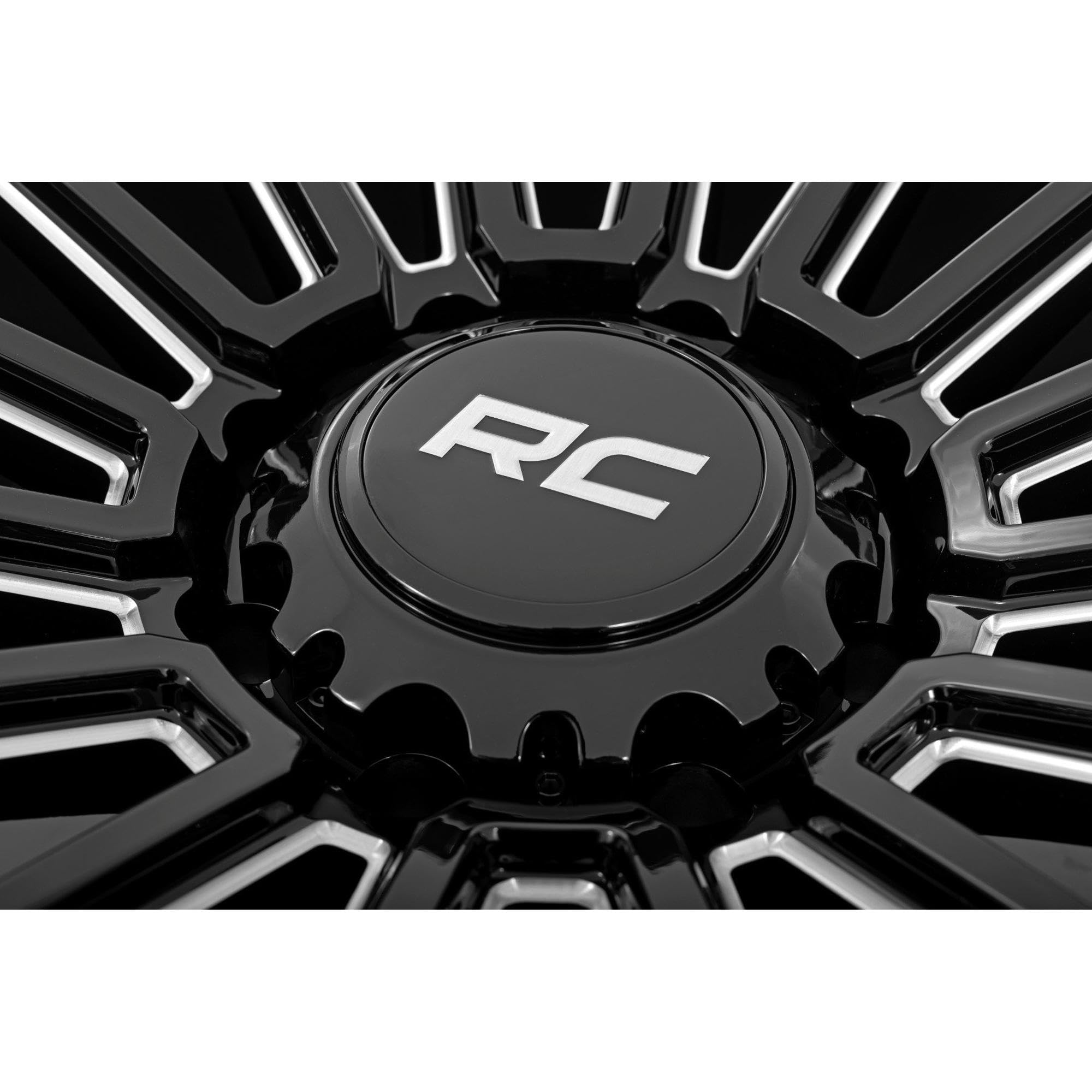 Rough Country One-Piece 97 Series Aluminum Wheel - 17x9, 5x5 Bolt Pattern, 12mm Offset, Gloss Black