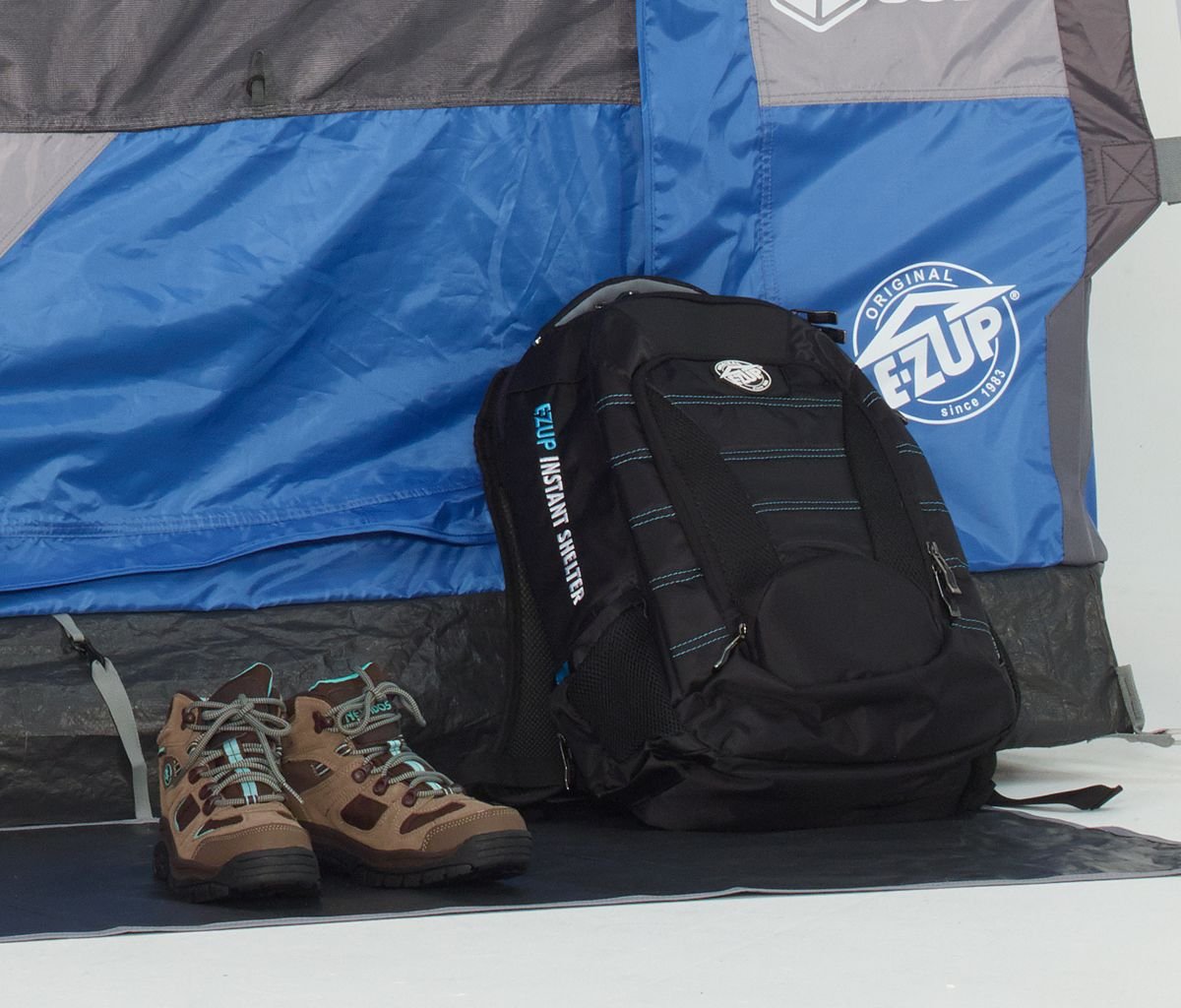 Camping Cube E-Z UP 6.4, Converts 10' Straight Leg Canopy into Camping Tent, Punch