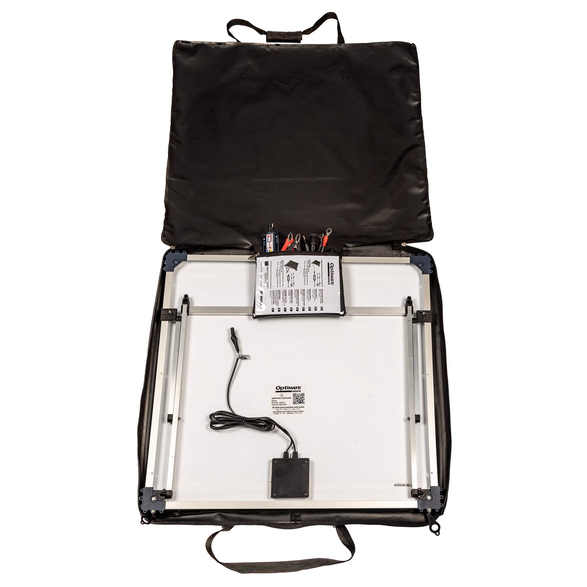 Solar Optimate 80W Travel kit, TM523-8TK, 6-Step 12V 6.7A Weatherproof Charger & Battery Saving maintainer