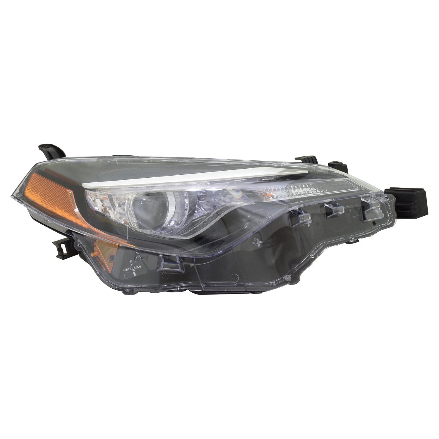 Right TYC Headlight Assembly Compatible with 2017-2019 Toyota Corolla