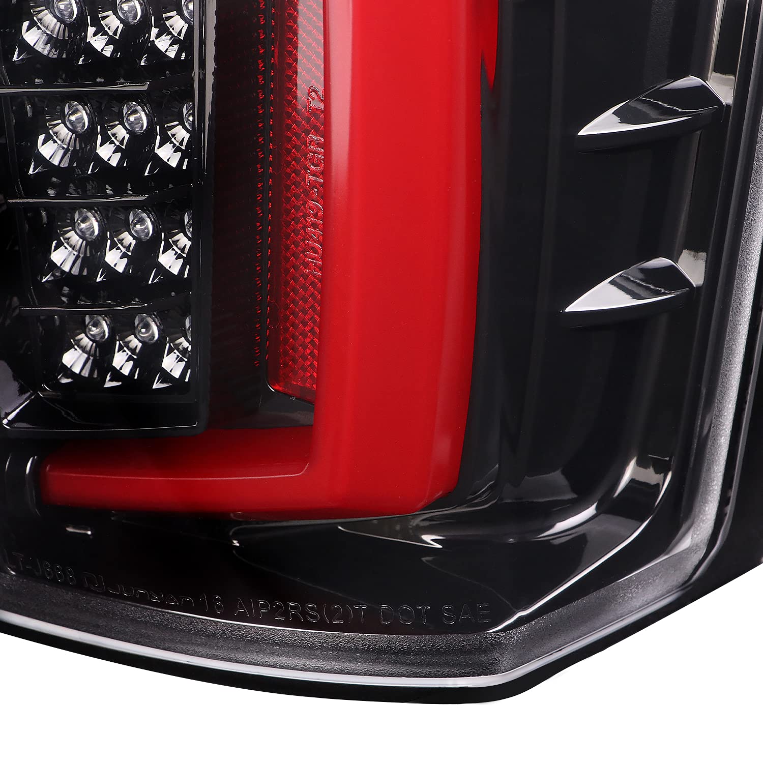 LED Tail Lights SPEC-D TUNING w/Red LED Light Bar Compatible with 2016-2022 Toyota Tacoma, Left + Right Pair Assembly