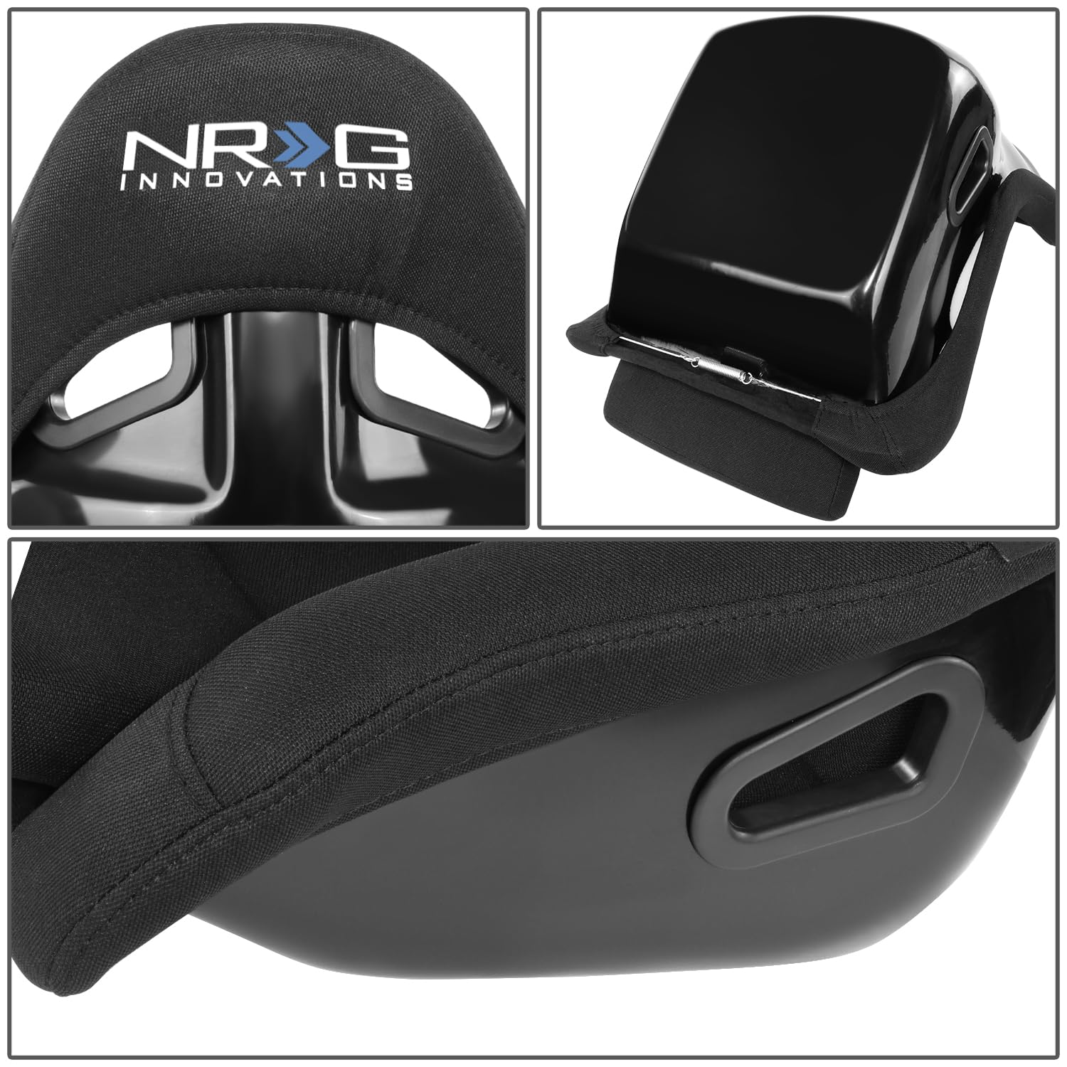 NRG Innovations FRP-MINI-BK NRG-FRP Bucket Seat Mini version with Fiber Glass