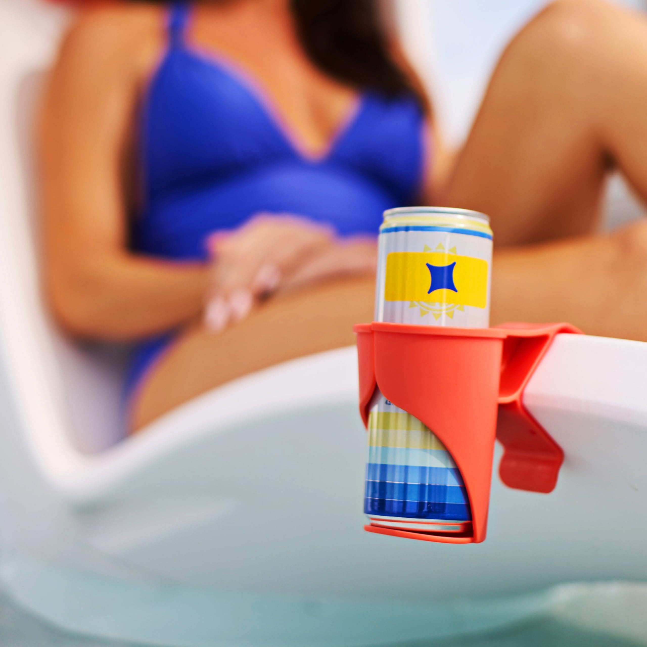 Step2 Pool Accessories Set Mondello – Compatible with Mondello Lounger and Mondello Chair Waterproof Pool & Patio Furniture - Lounger Pillow, Adaptable Cup Holder, and Phone Holder, Living Coral