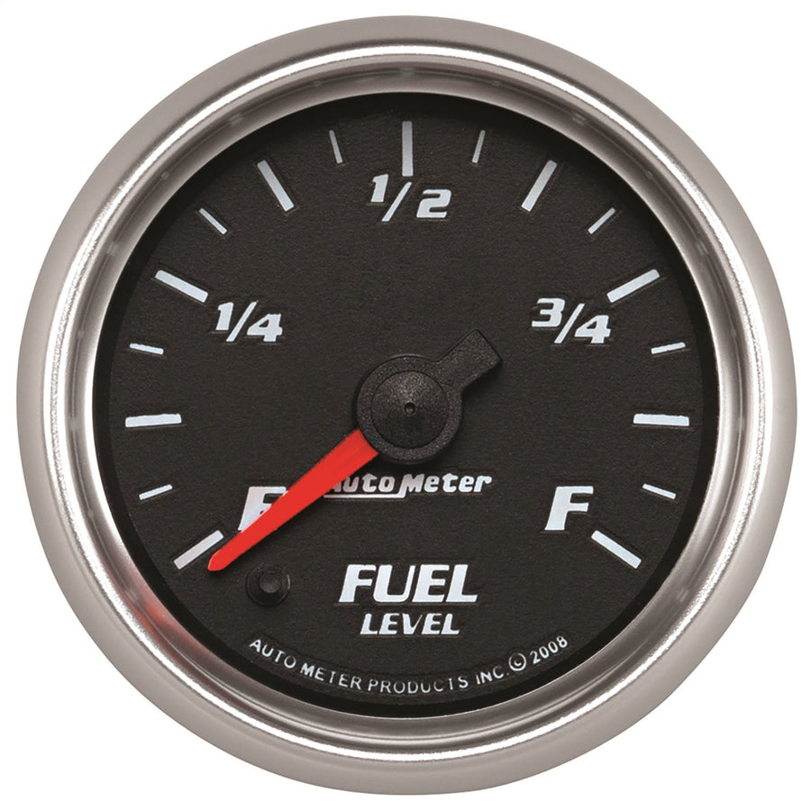 Fuel Level AutoMeter Gauge, 2 1/16", 0-280Ω Programmable, Black, Pro-Cycle (19609),Multi