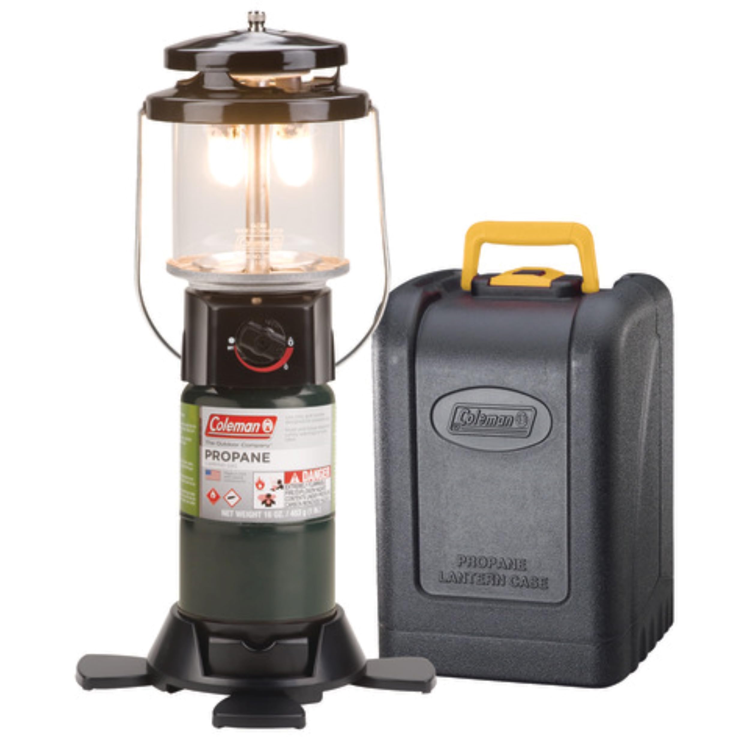 Coleman Deluxe 1000L Propane Lantern with Carry Case, Gas Lamp with Adjustable Brightness & Collapsible Footed Base, Great for Camping, Hunting, Power Outage & More
