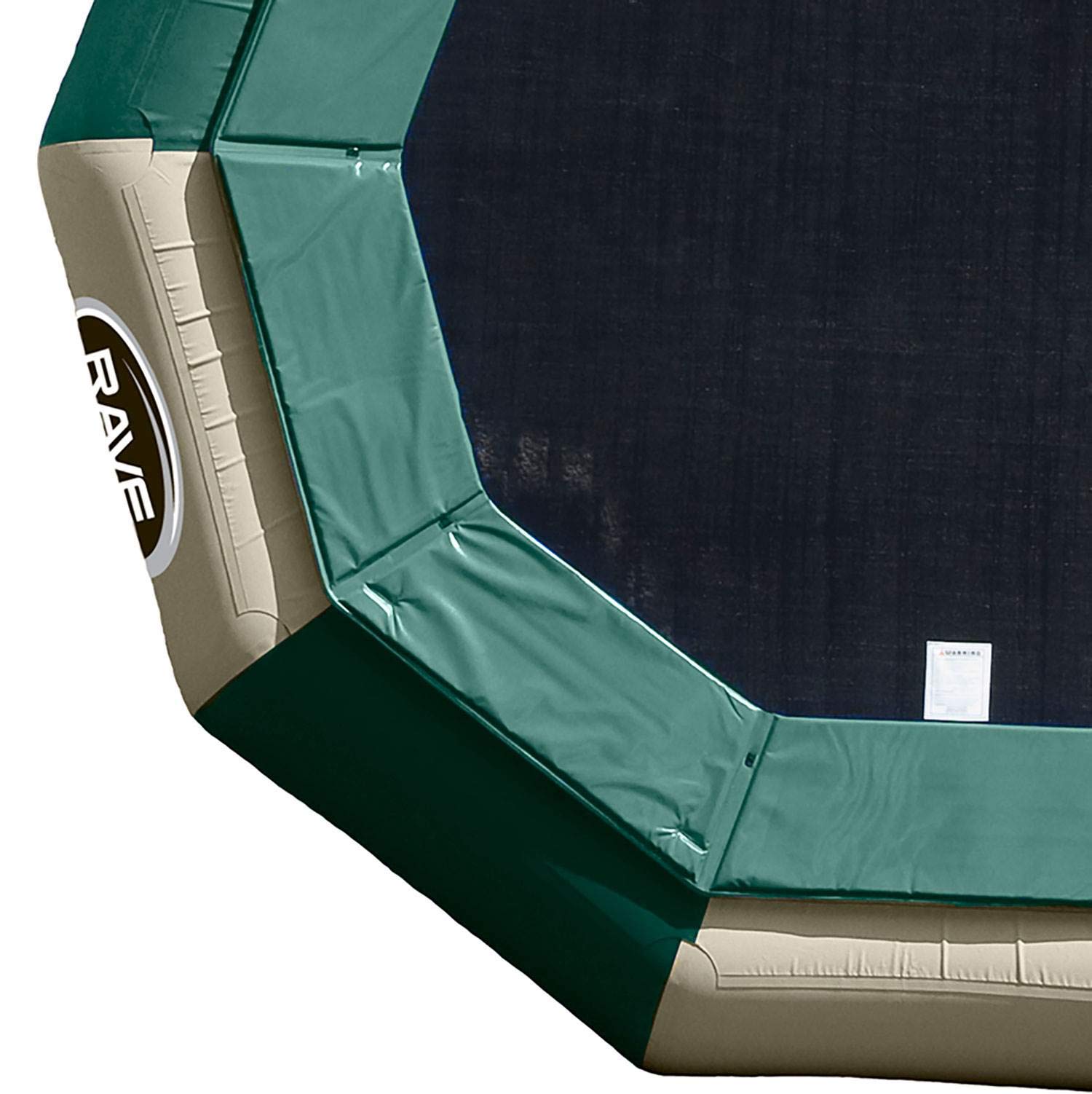 Aqua Jump RAVE Sports Inflatable Water Trampoline, 12FT / 15FT / 20FT, Recreational Bouncer with Springs, Sturdy Ladder, Heavy Duty Swimming Platform, Reinforced PVC Tube, Durable Nylon Surface
