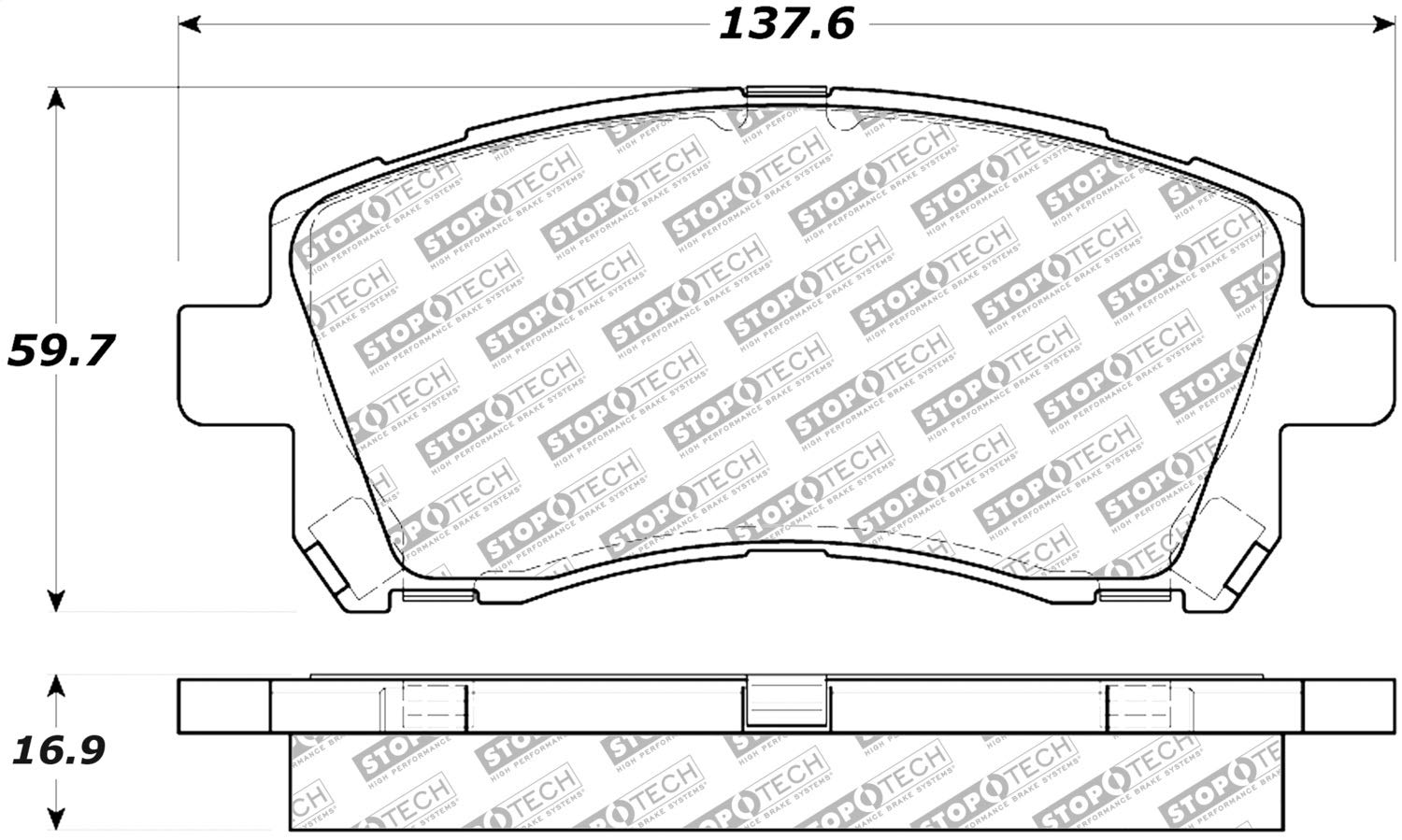 Brake Pads StopTech 305.07210 Street Select with Hardware