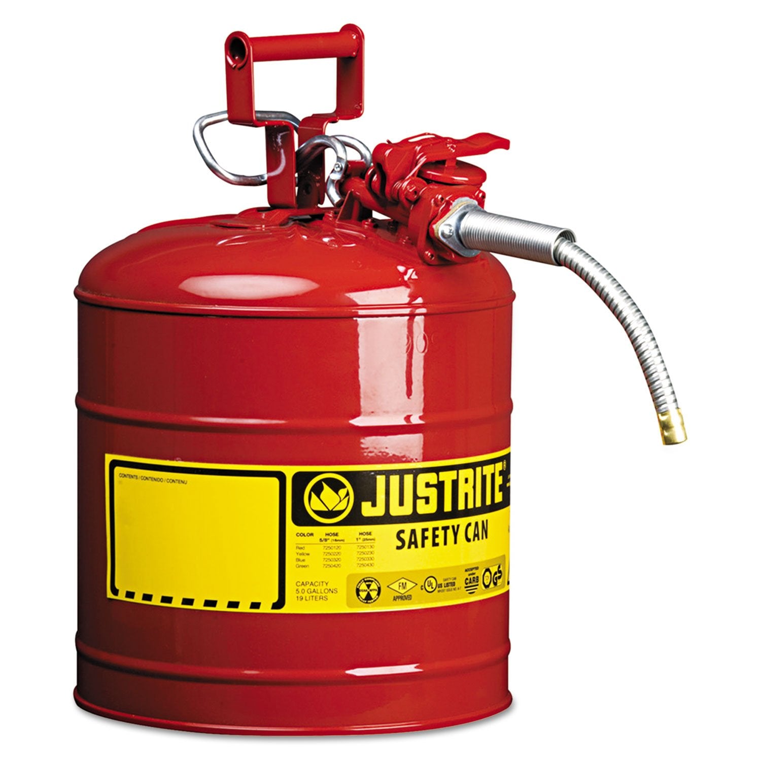 5g/19l Type ll Safety Cans for Flammables - red 5/8 hose iiaf