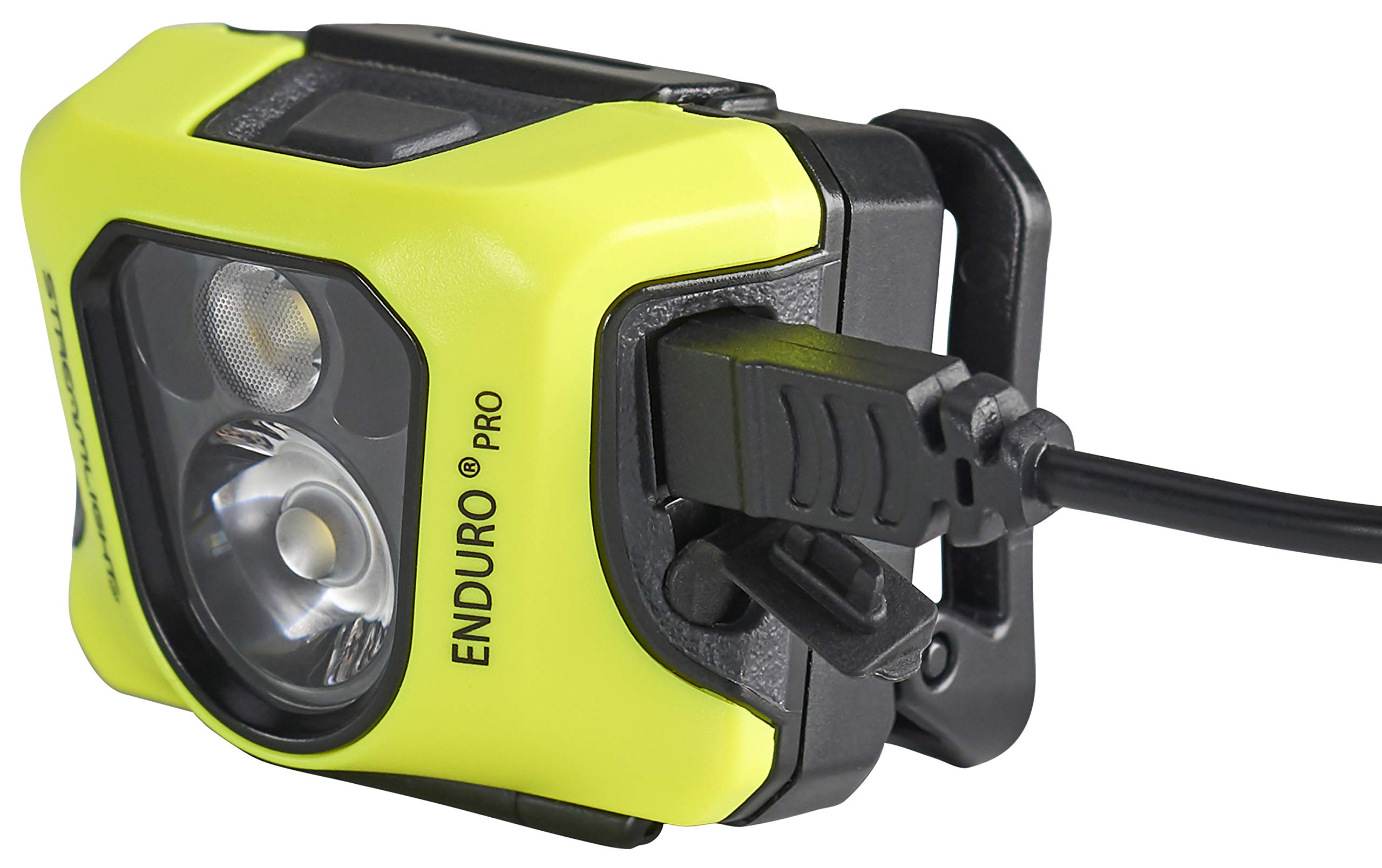 Enduro Pro USB Streamlight 61435 200-Lumen 2080-Candela Ultra-Light LED Rechargeable Headlamp with Spot & Flood Beams, Elastic Head Strap, and USB Cable, Yellow