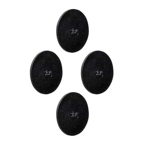 silwy Black Metal-Nano-Gel-Pads in Leather-Look, Accessories for Magnets, Door Stopper, Magnetic pin Board